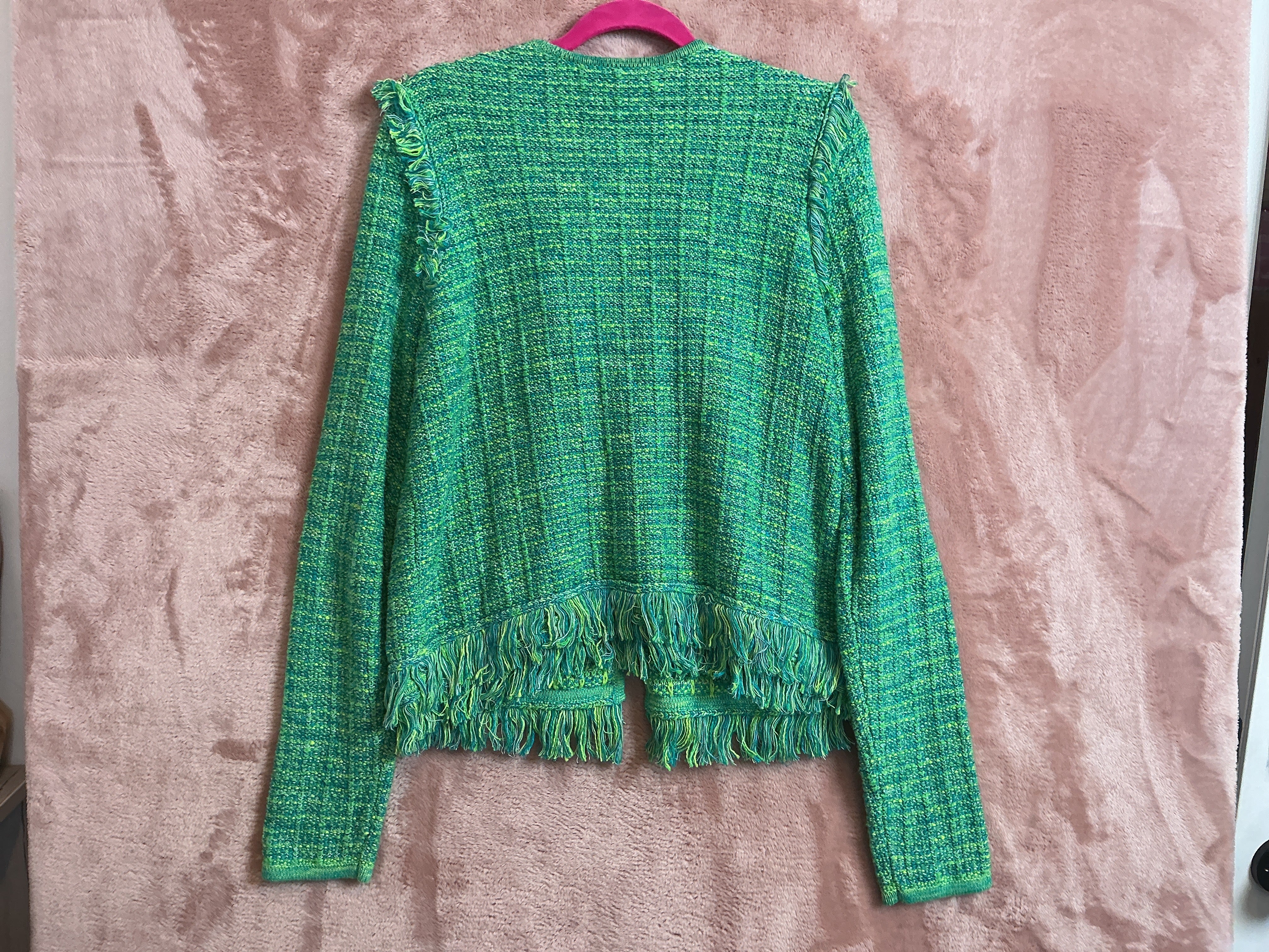Lilly Pulitzer NWT - Simora Cardigan - Bright Agate Green Exotic Tweed - Size L