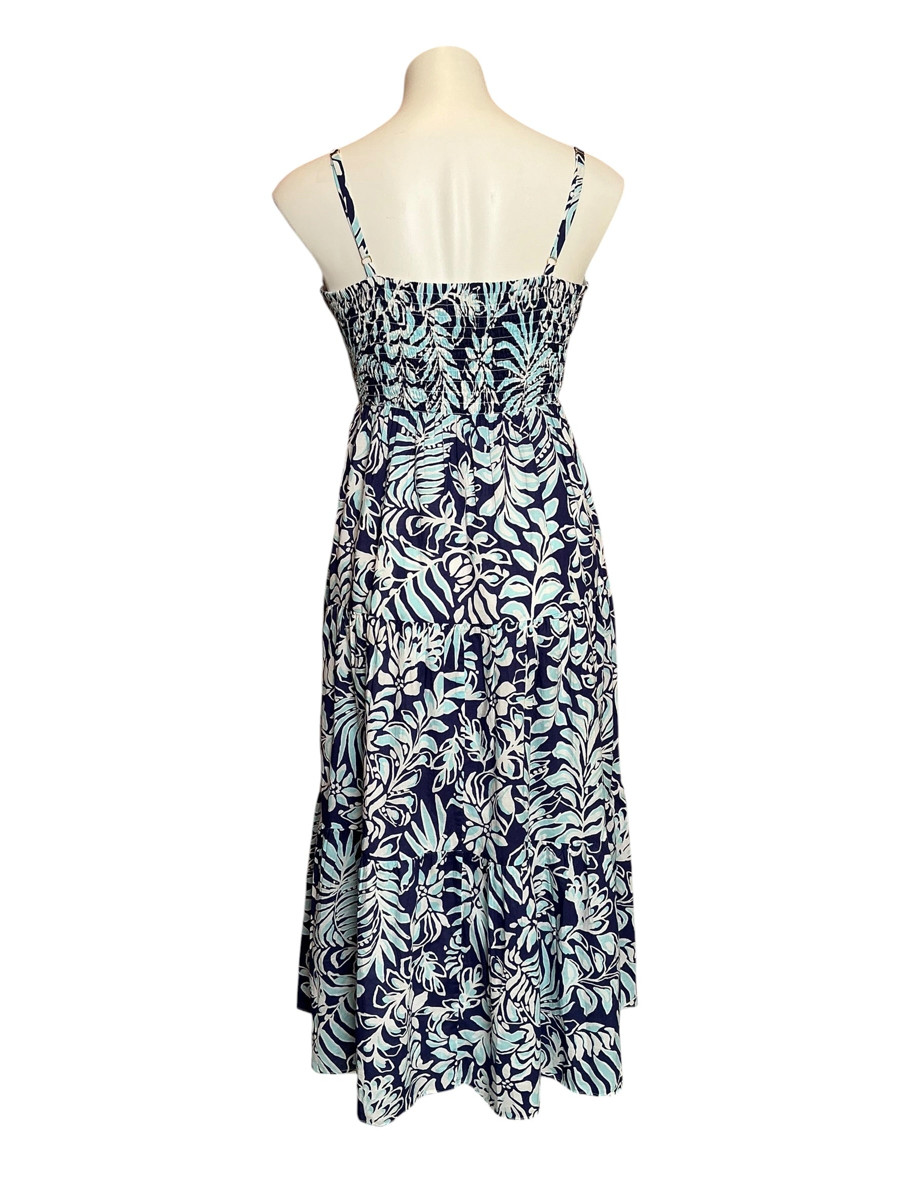 Lilly Pulitzer NWT Zanna Cotton Midi Dress Sapphire Pool Summer Shorelines - Size 4