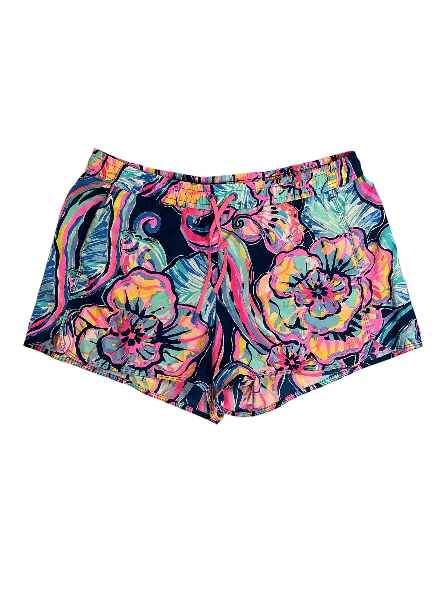 Lilly Pulitzer Run Around Ocean Trail Shorts Splendor In The Sand - Size L