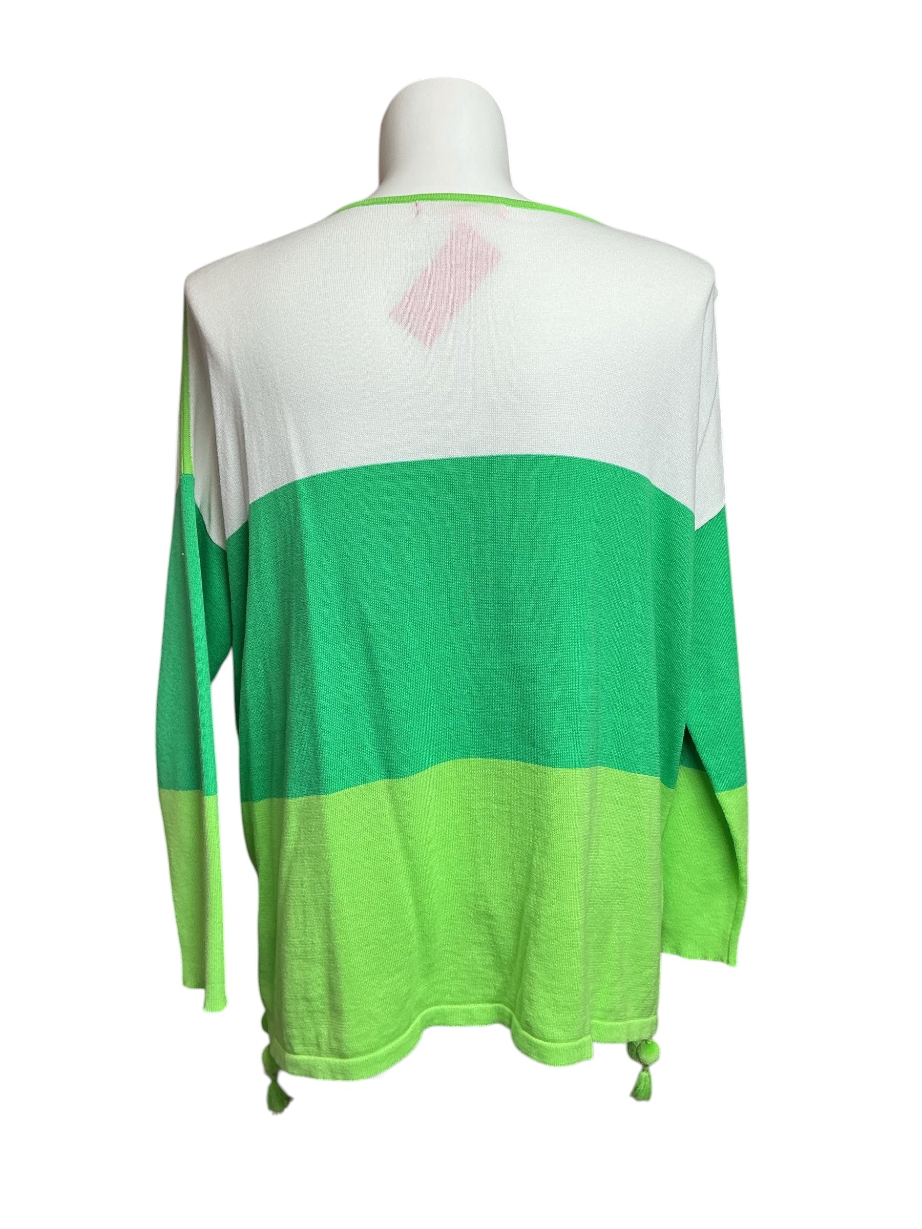 Lilly Pulitzer Westwood Sweater - Myrtle Green Colorblock - Size L