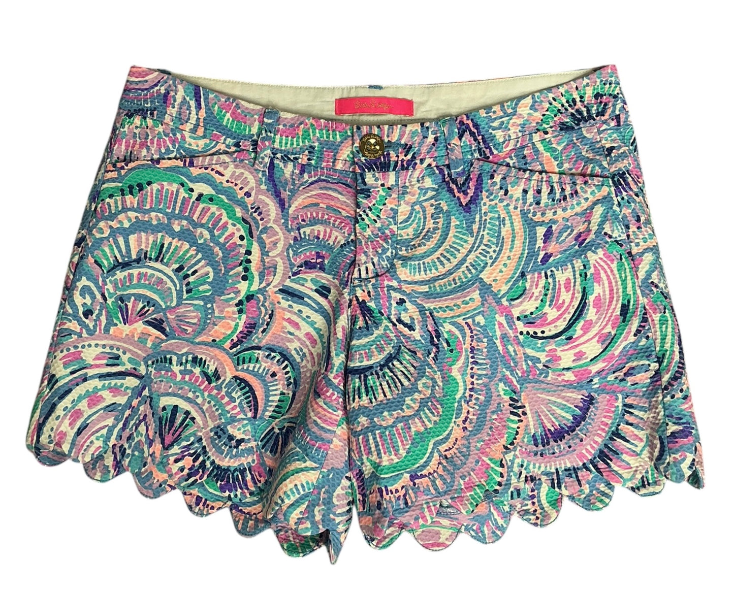 Lilly Pulitzer Buttercup Stretch Shorts Multi Happy as a Clam - Size 4