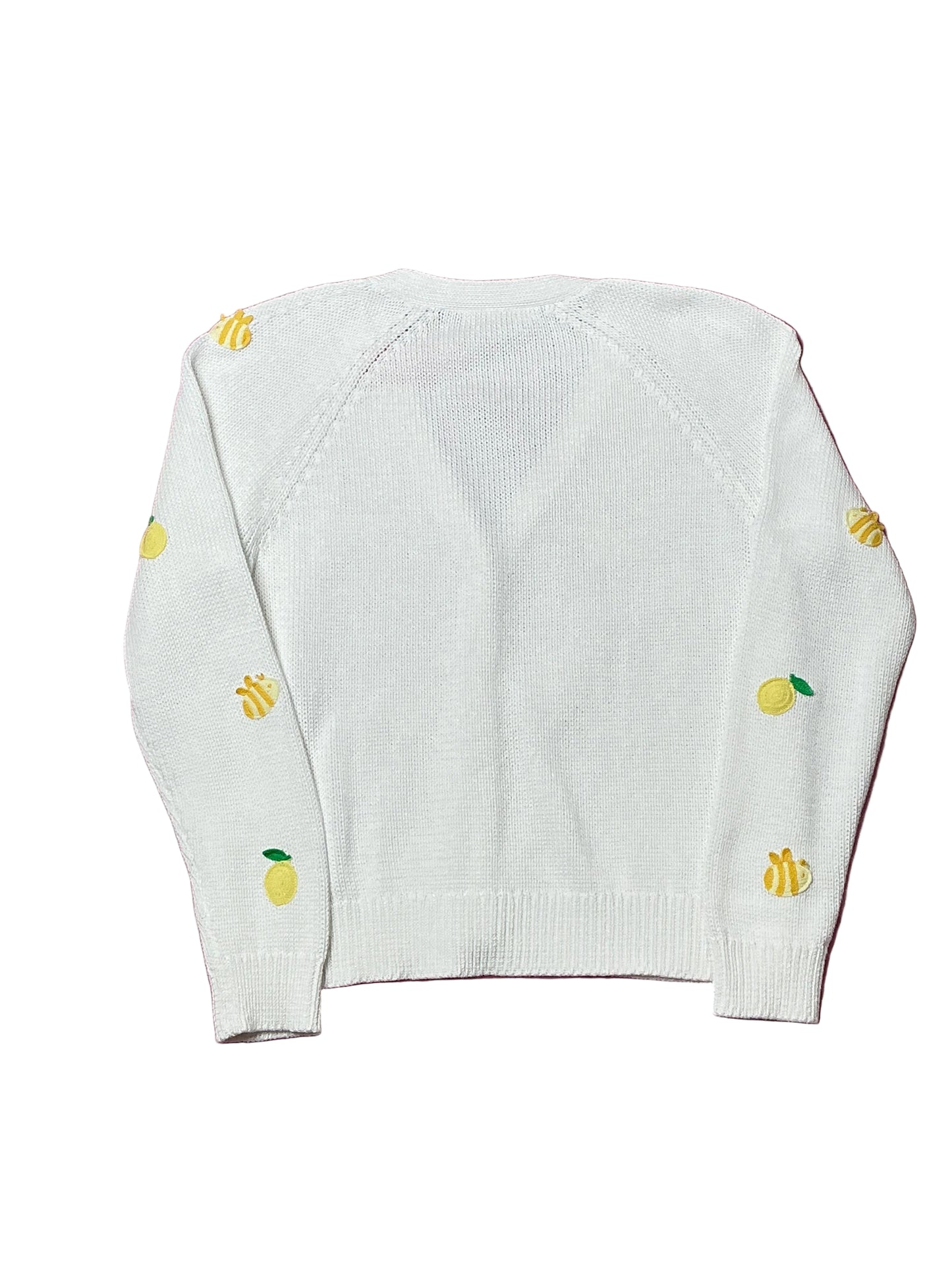 Lilly Pulitzer Tippery Cardigan - Bee Sweet Embroidery Resort White - Size XL