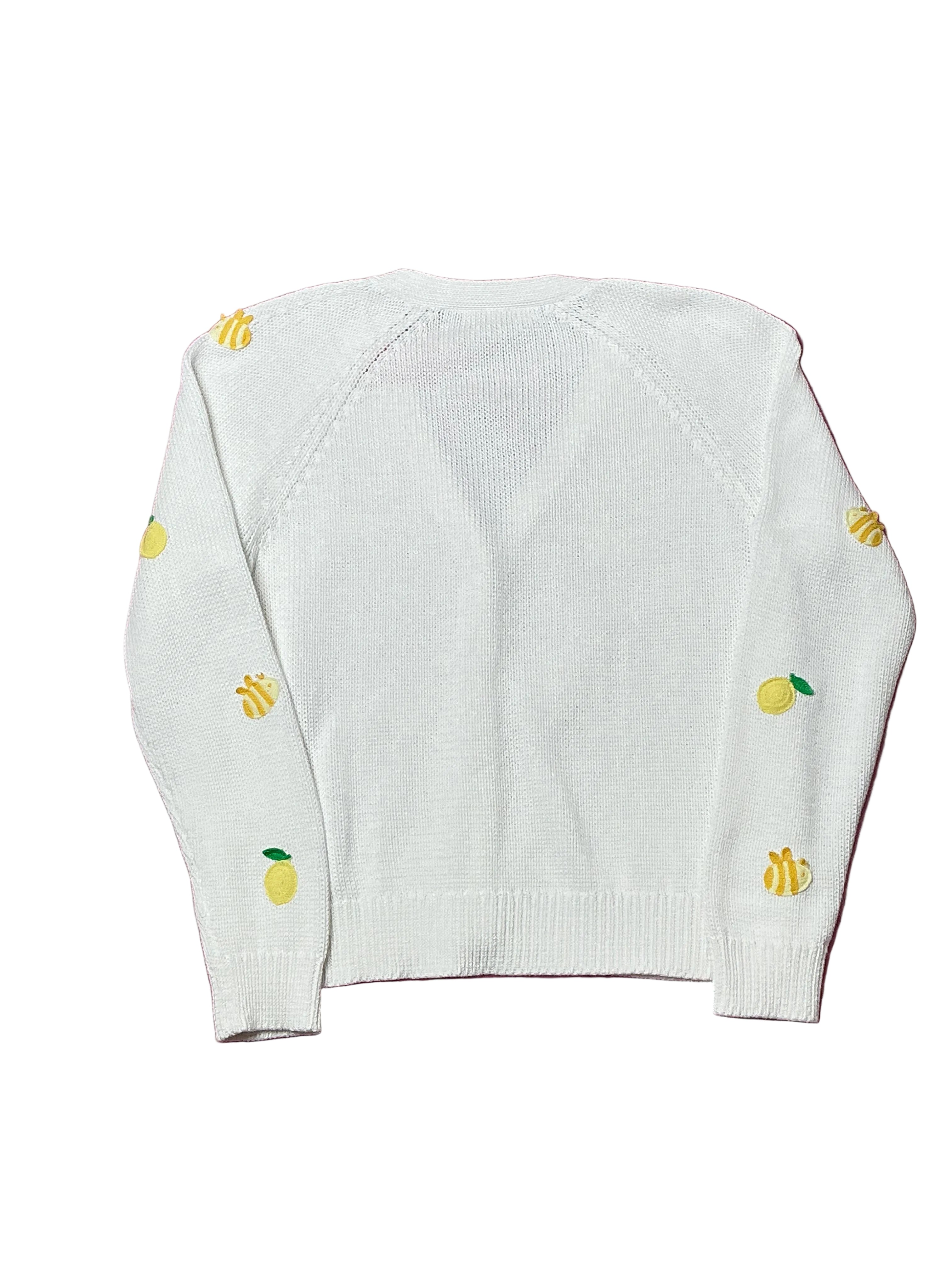 Lilly Pulitzer Tippery Cardigan - Bee Sweet Embroidery Resort White - Size XL