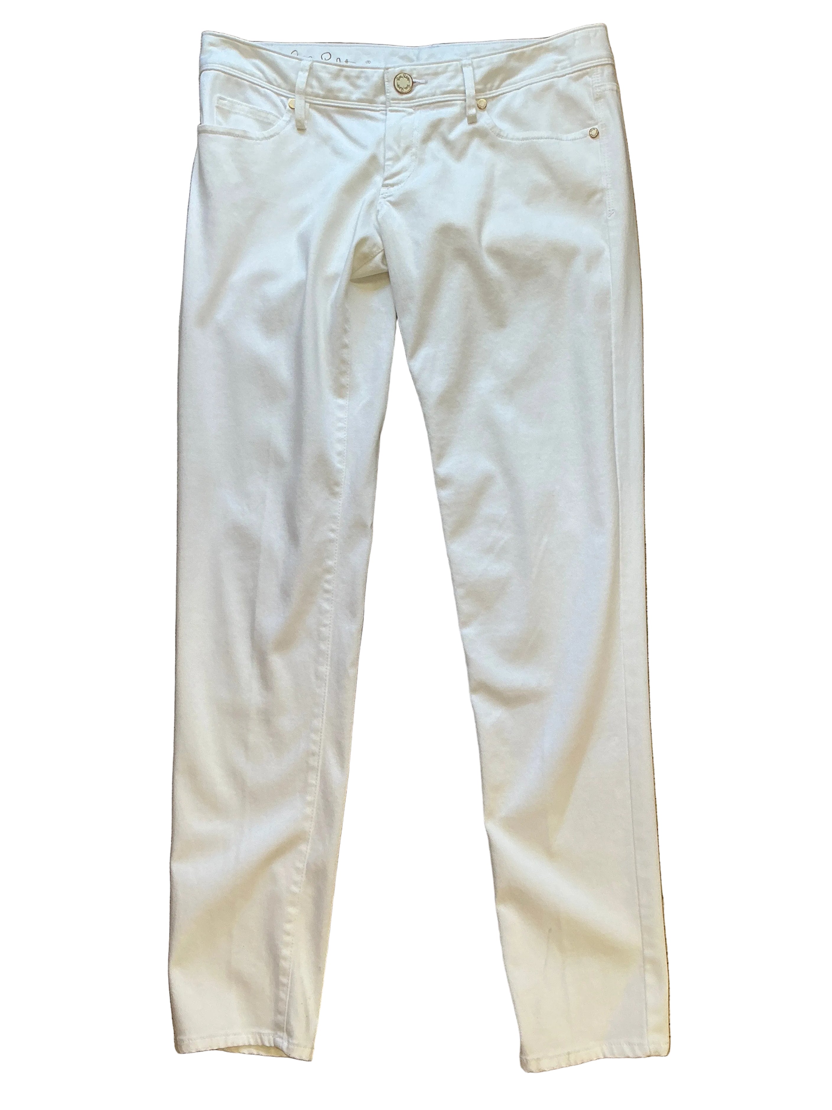 Lilly Pulitzer Worth Skinny Pant - White - Size 4