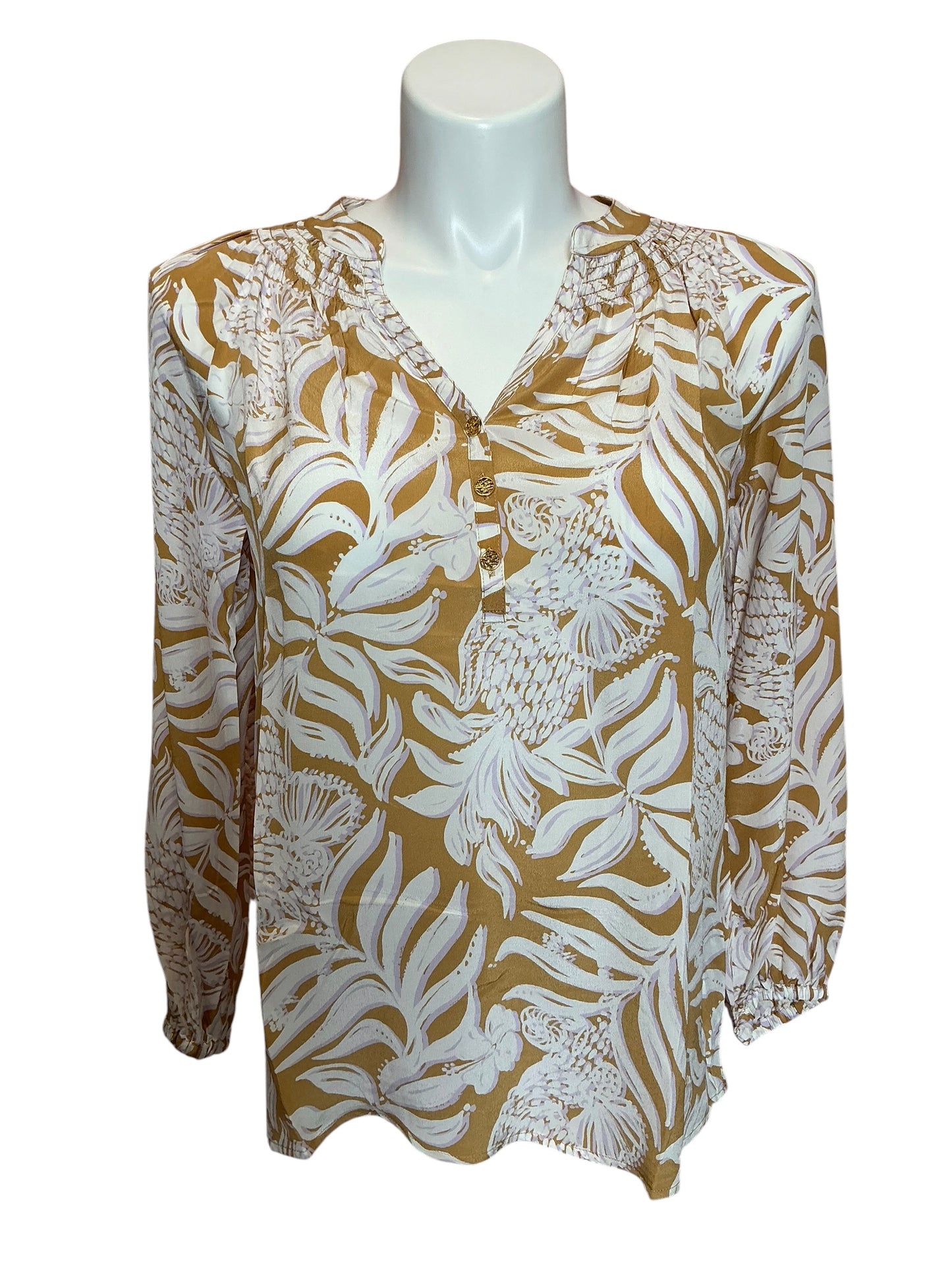 Lilly Pulitzer NWT Elsa Top Rattan Bon Vivants - S