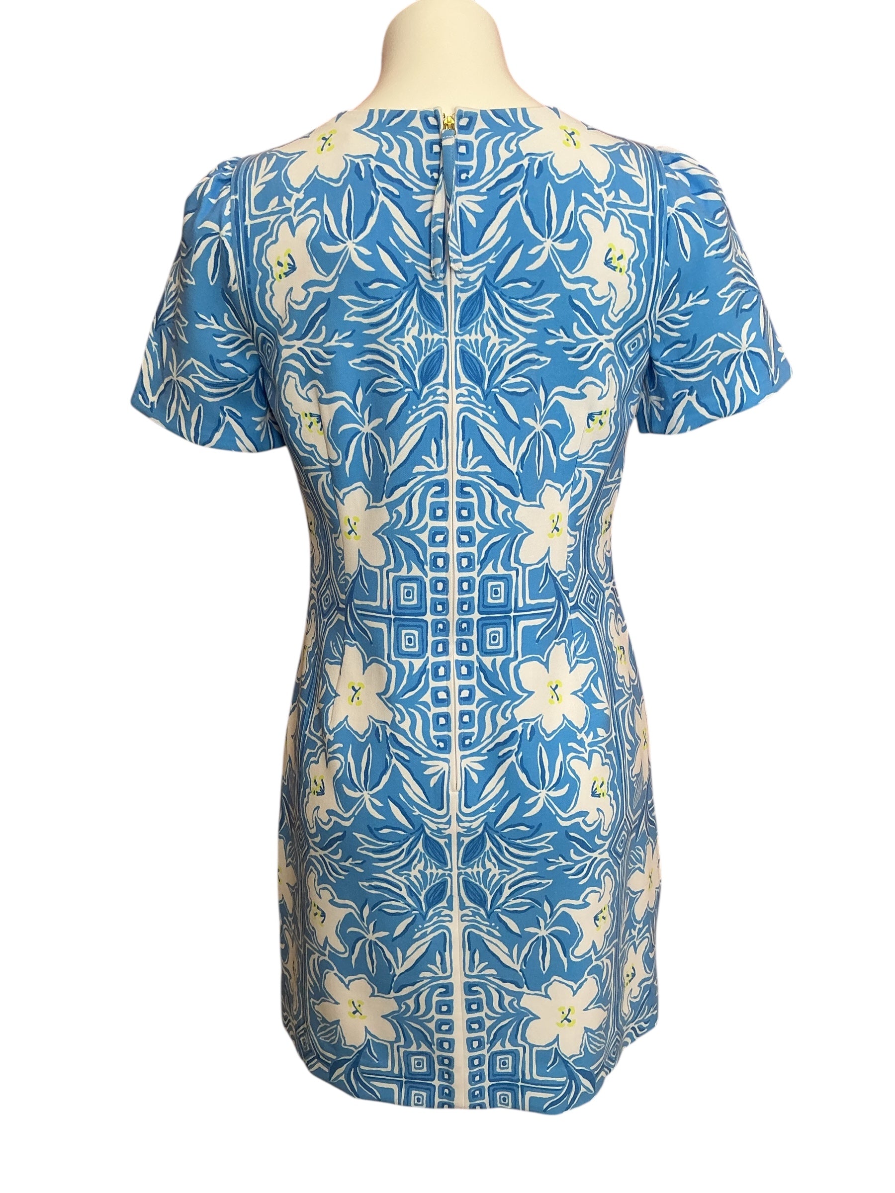 Lilly Pulitzer Dixey Shift Dress Lunar Blue My Flutter Half - Size 4