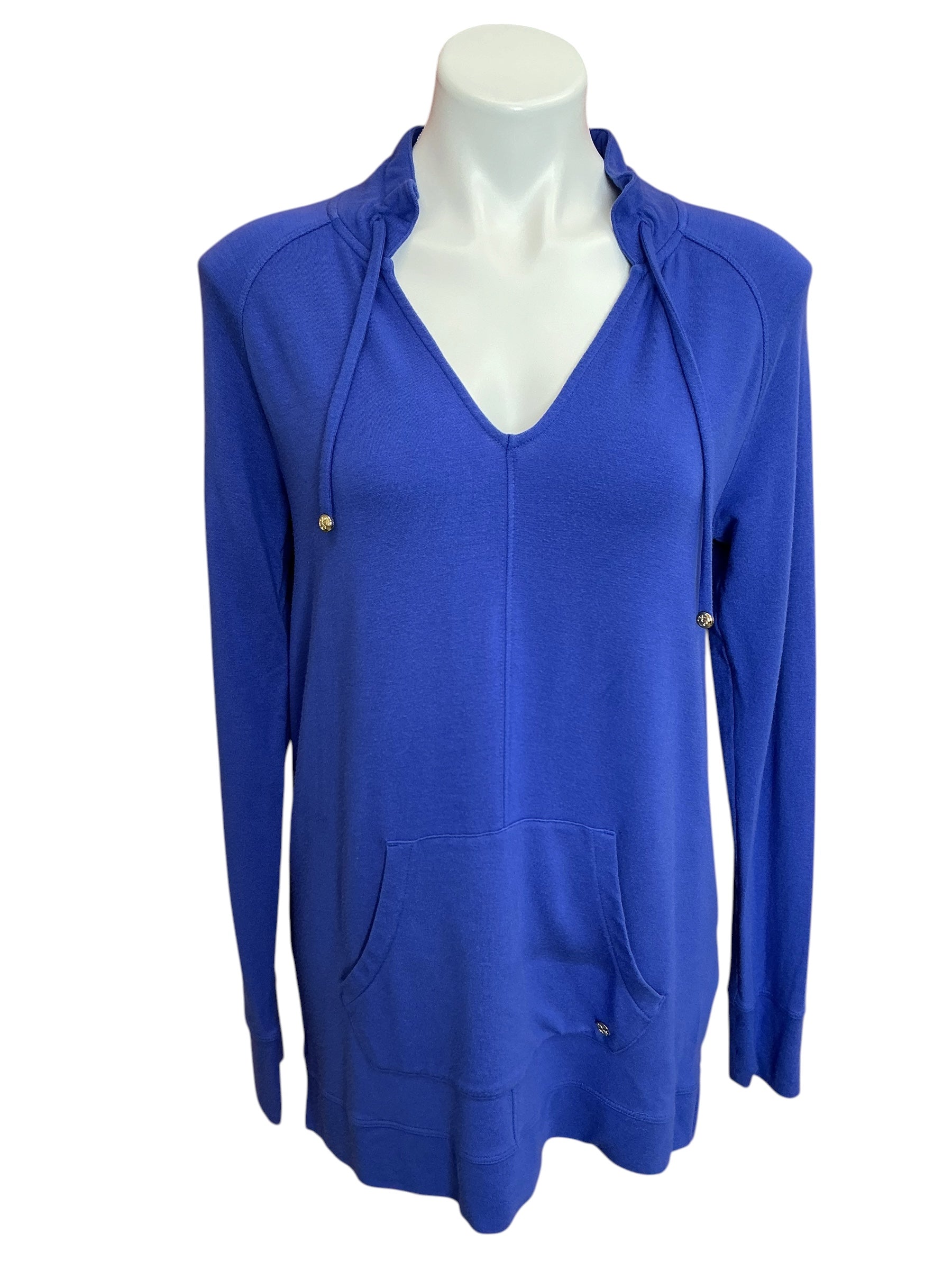 Lilly Pulitzer Luxletic UPF 50+ Cassi Popover Top Blue Ibiza - Size M