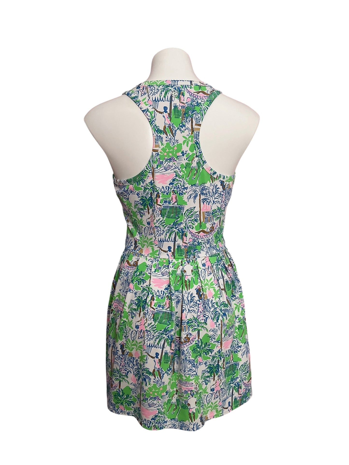 Lilly Pulitzer 2pc UPF 50+ Luxletic Punta Cana Active Dress Set Orb Green Serving It Up - Size M