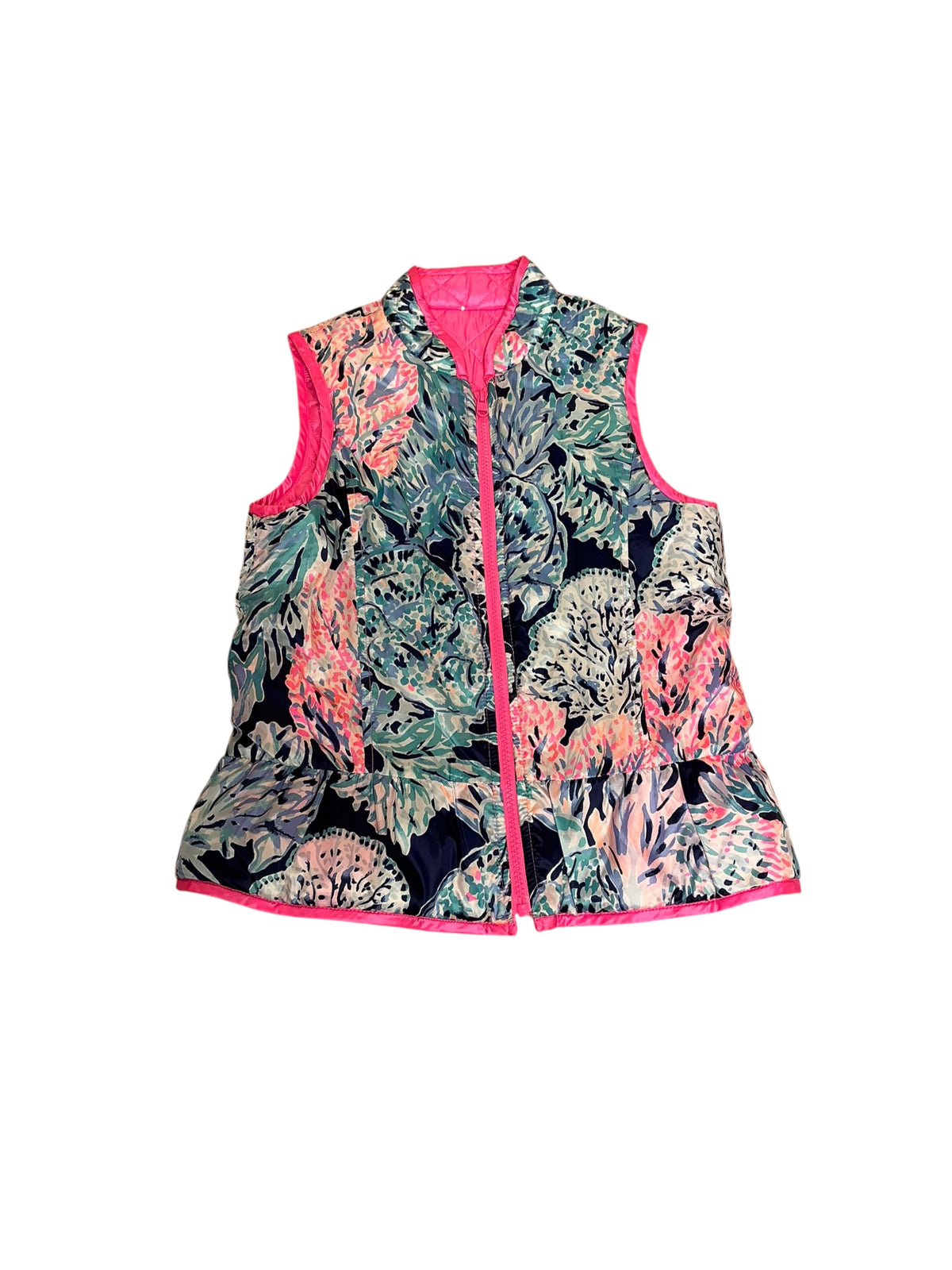 Lilly Pulitzer Girls Melanie Reversible Vest Prosecco Pink - Size L(8-10)