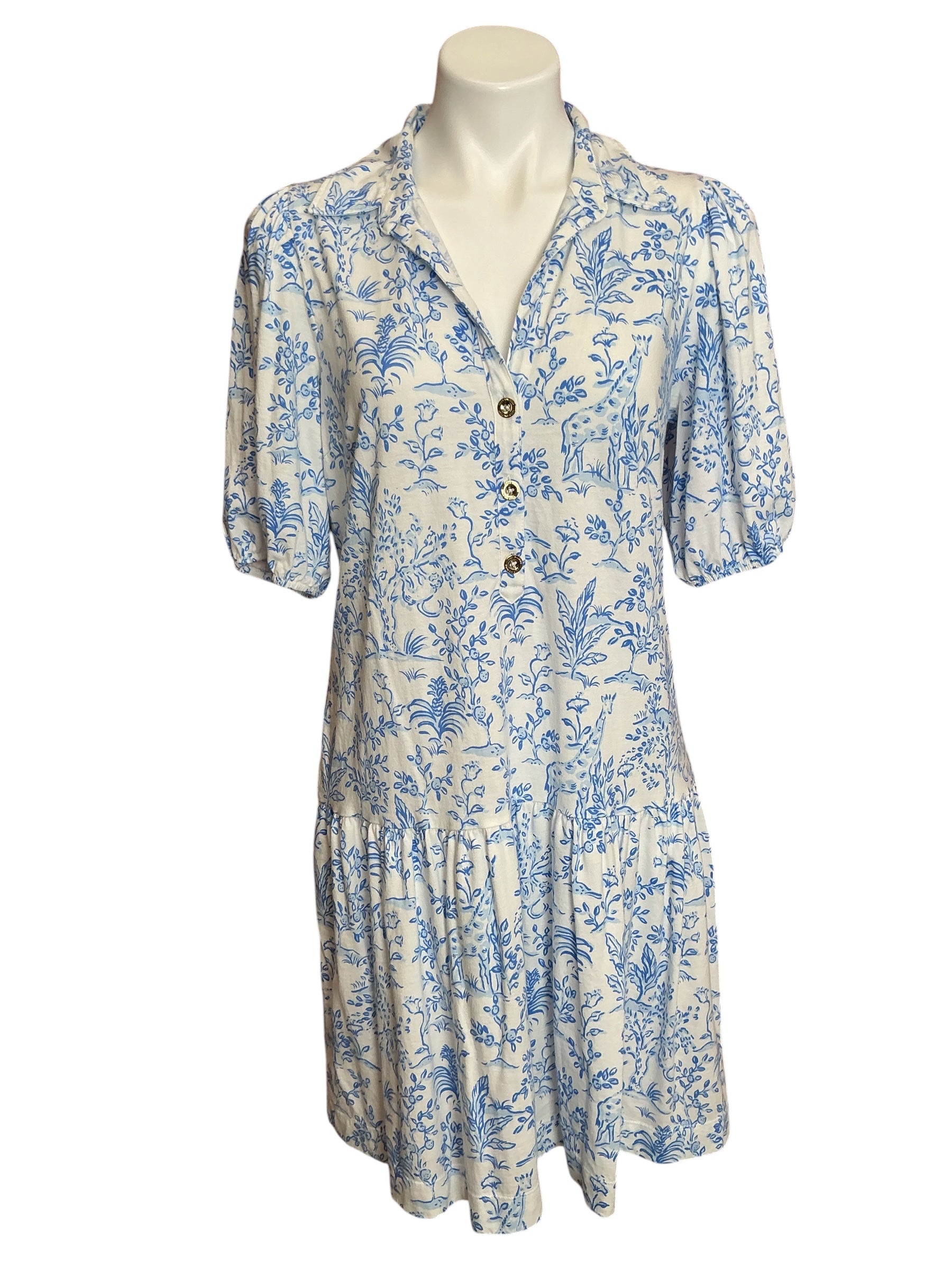 Lilly Pulitzer Bingley Dress Resort White Tall Tales - Size M