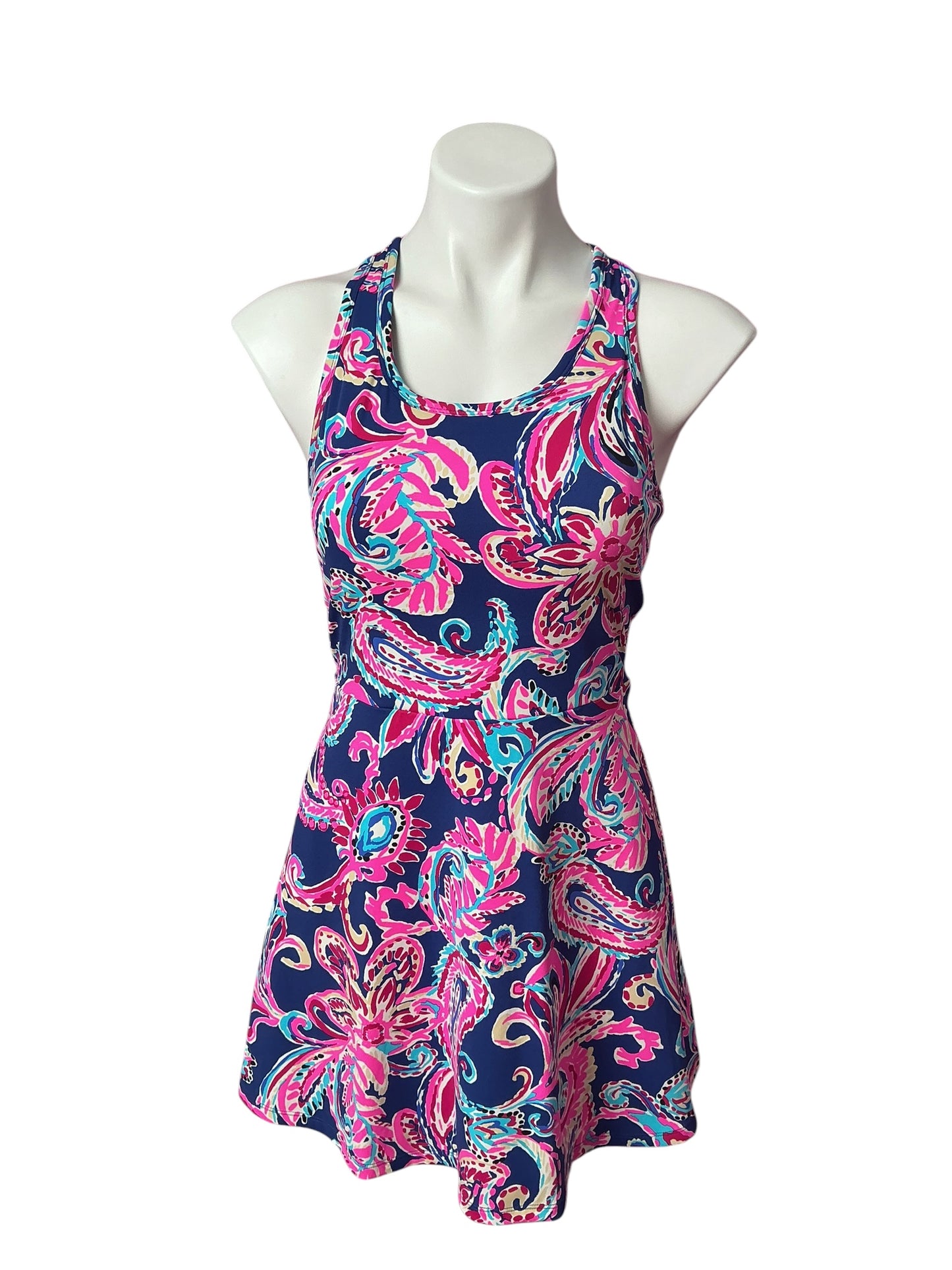 Lilly Pulitzer NWT Forehand Active Dress UPF 50+ Multi Flitting About - Size XS