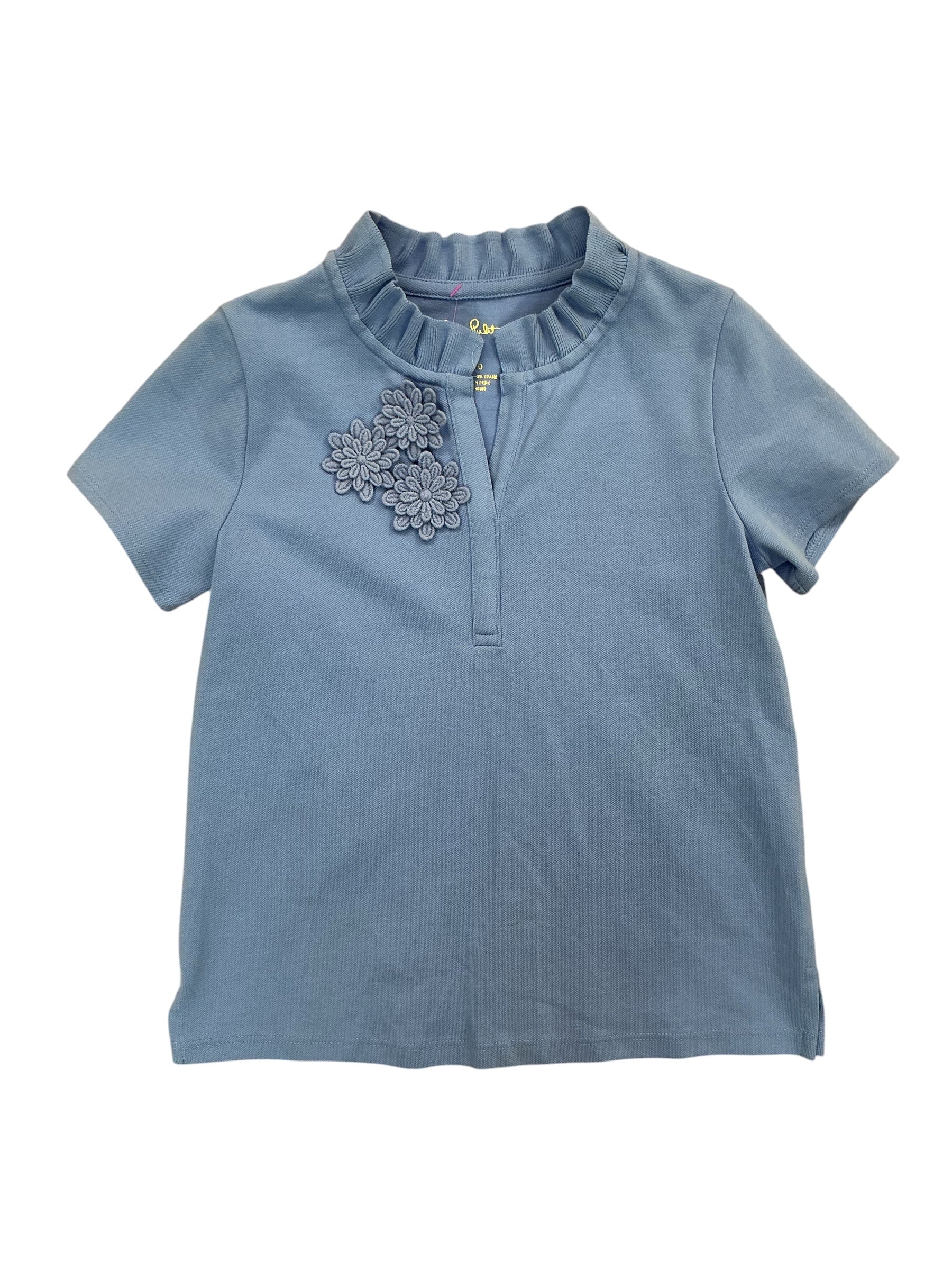 Lilly Pulitzer Girls Kids Thierry Polo Blue Hyacinth - Size L