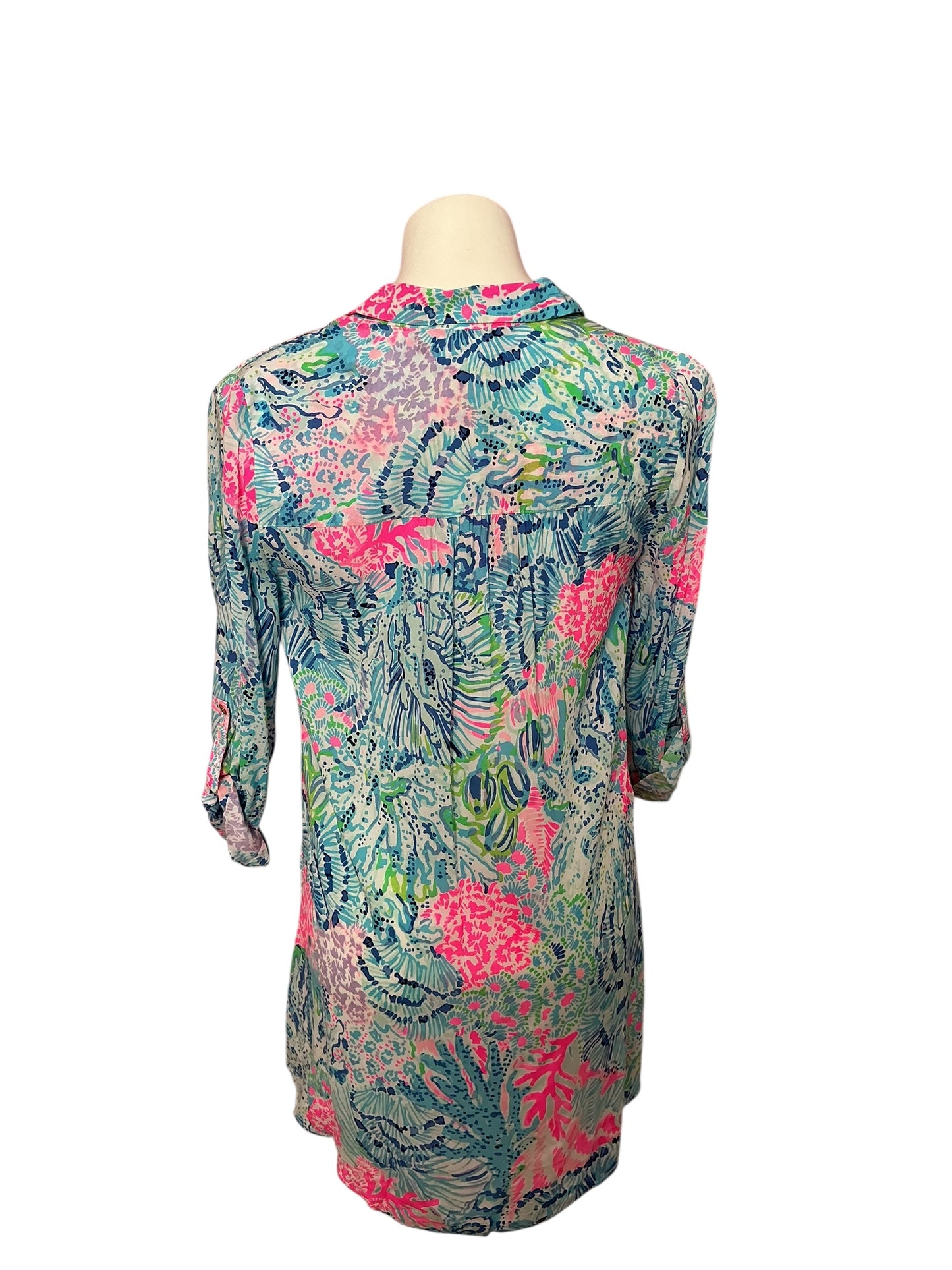 Lilly Pulitzer Natalie Coverup Multi Sink Or Swim Size XS