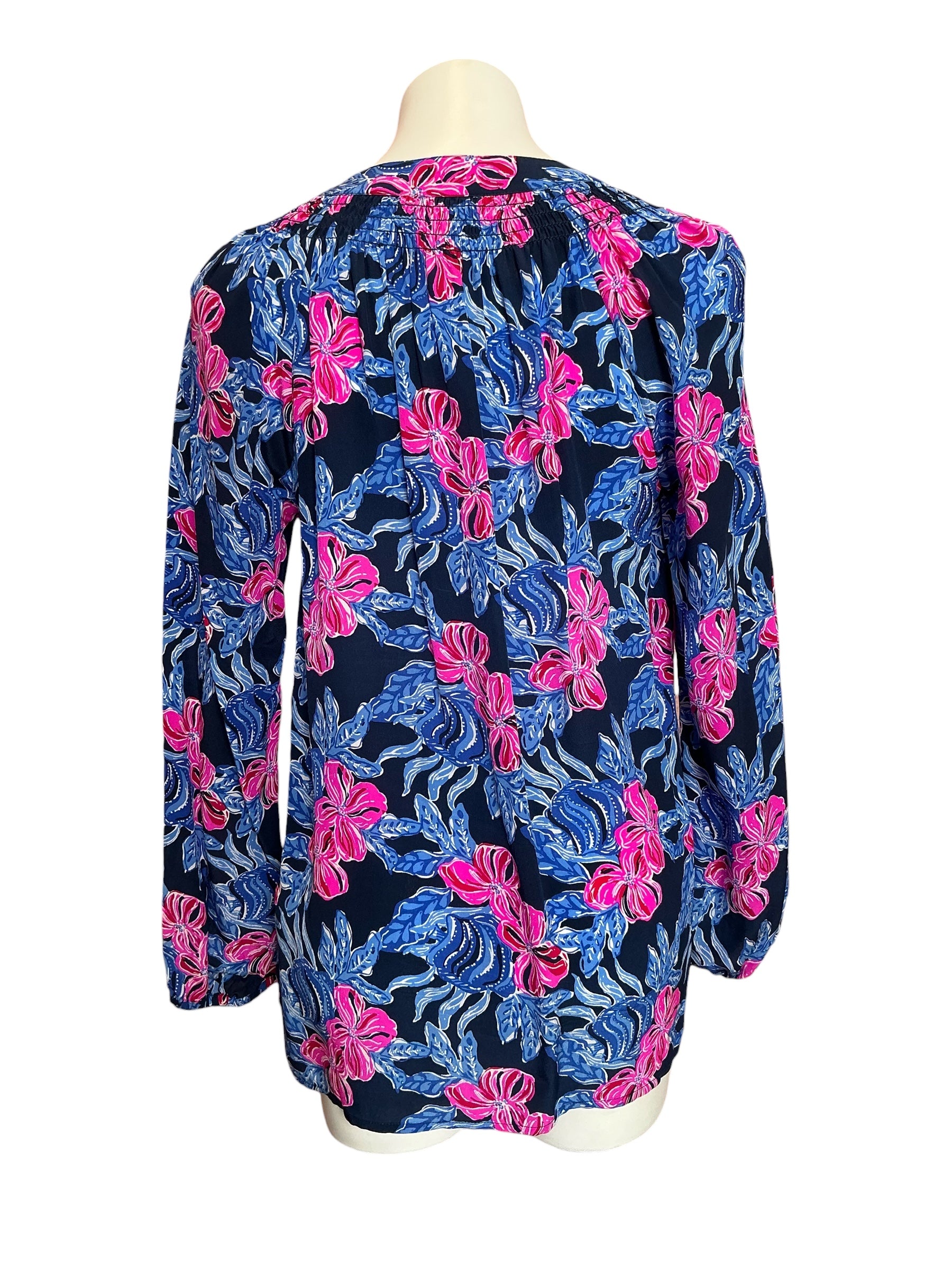 Lilly Pulitzer Elsa Top Low Tide Navy Its Offshell - Size S