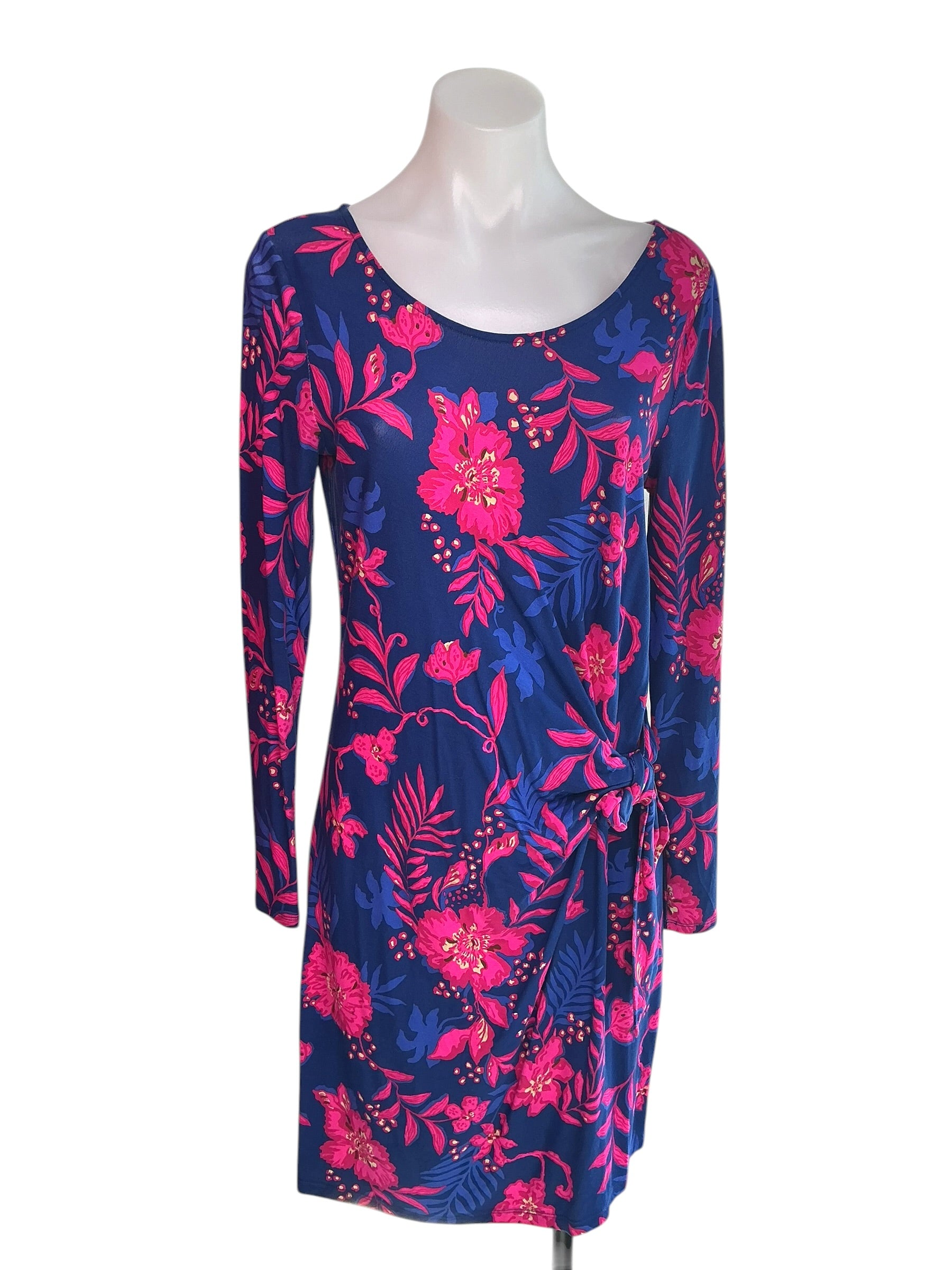Lilly Pulitzer Bryson Long Sleeve Dress Blue Med Never Ending Summer - M