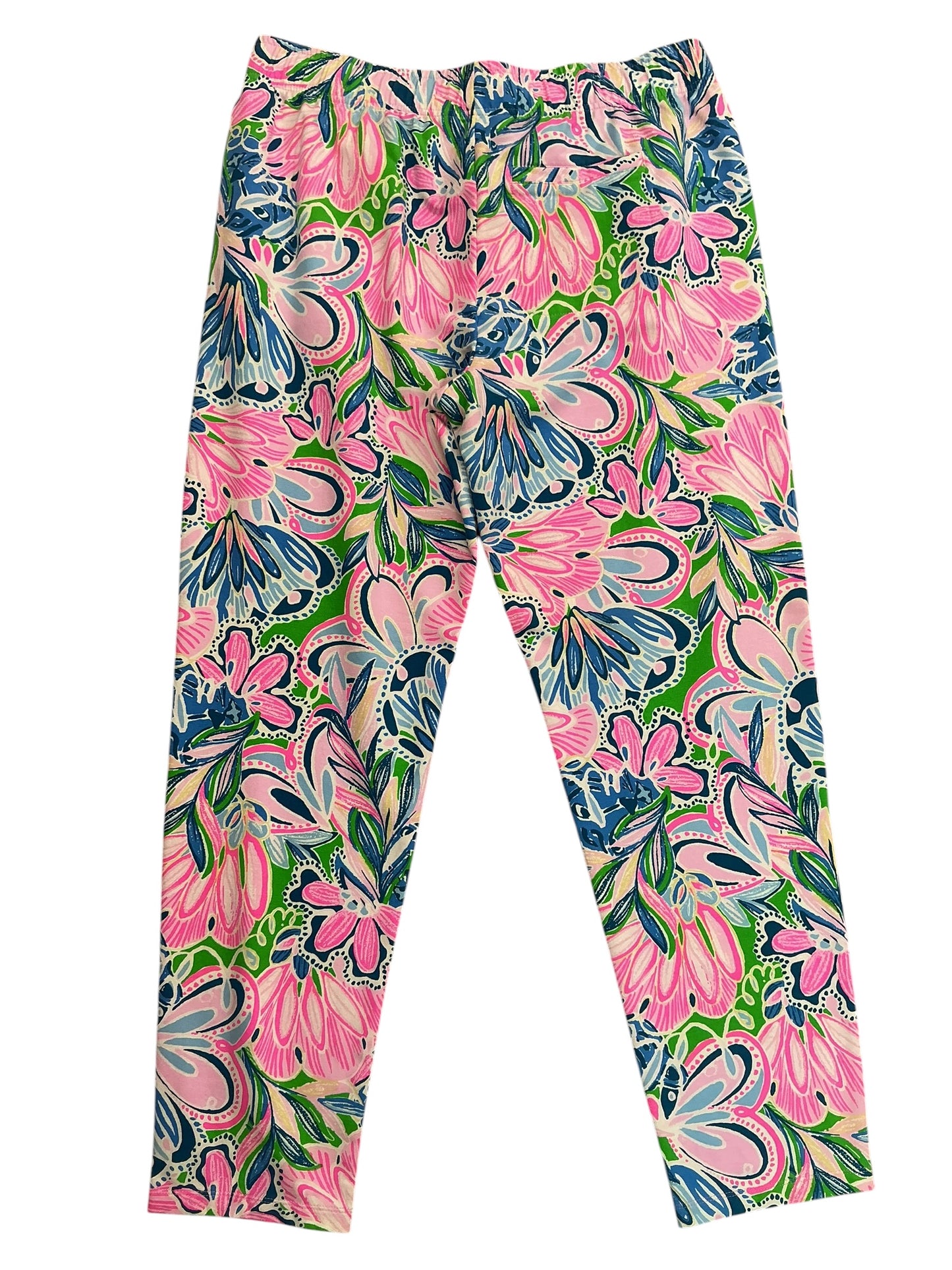 Lilly Pulitzer Emora Knit Pants Gecko Green Tiger Sunrise - Size L