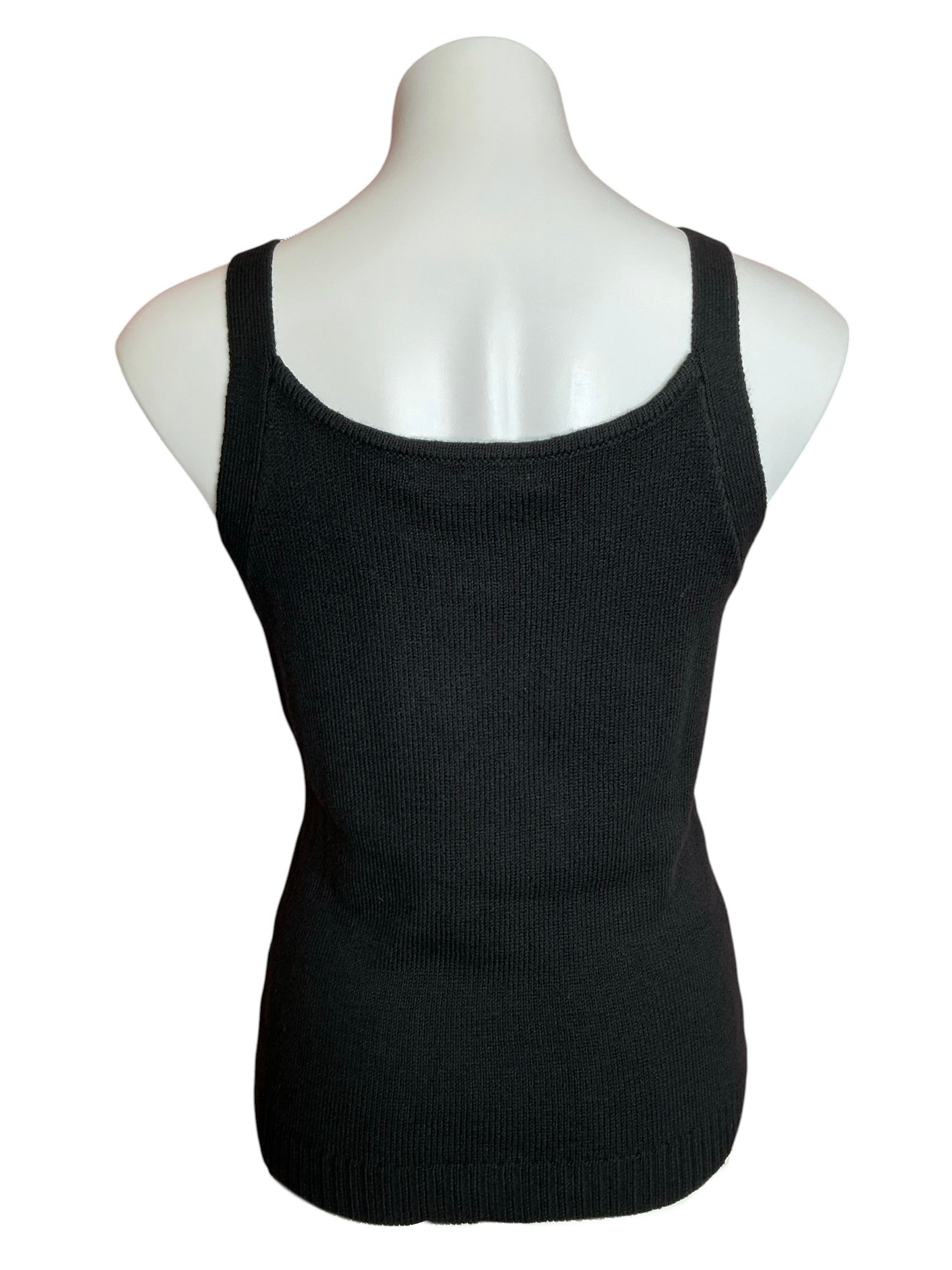 Lilly Pulitzer NWT Leonette Sweater Tank Top Black Enchanted Floral Embroidery - Size M