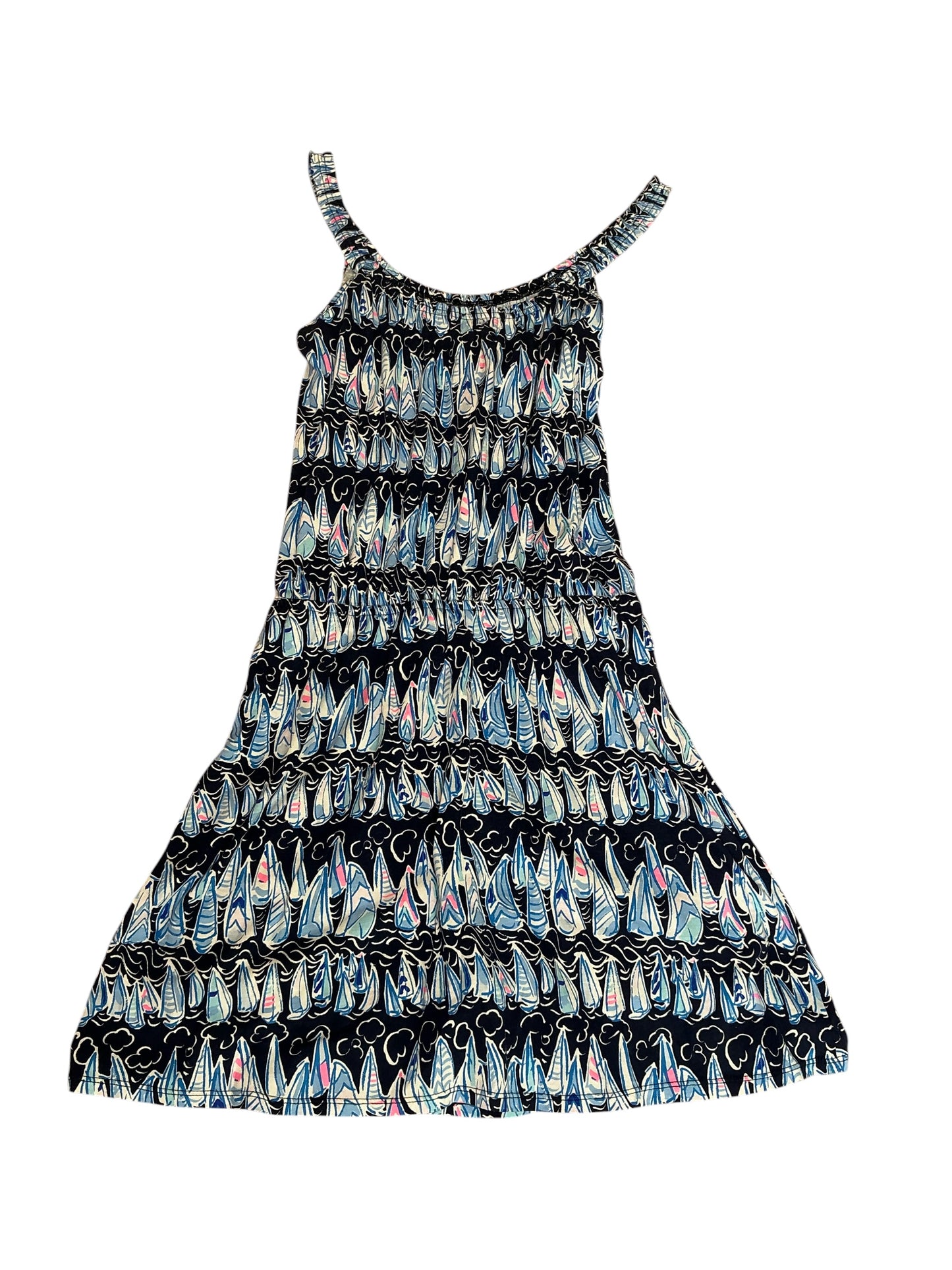 Lilly Pulitzer Loro Romper Low Tide Navy Sails And Stripes - Size M
