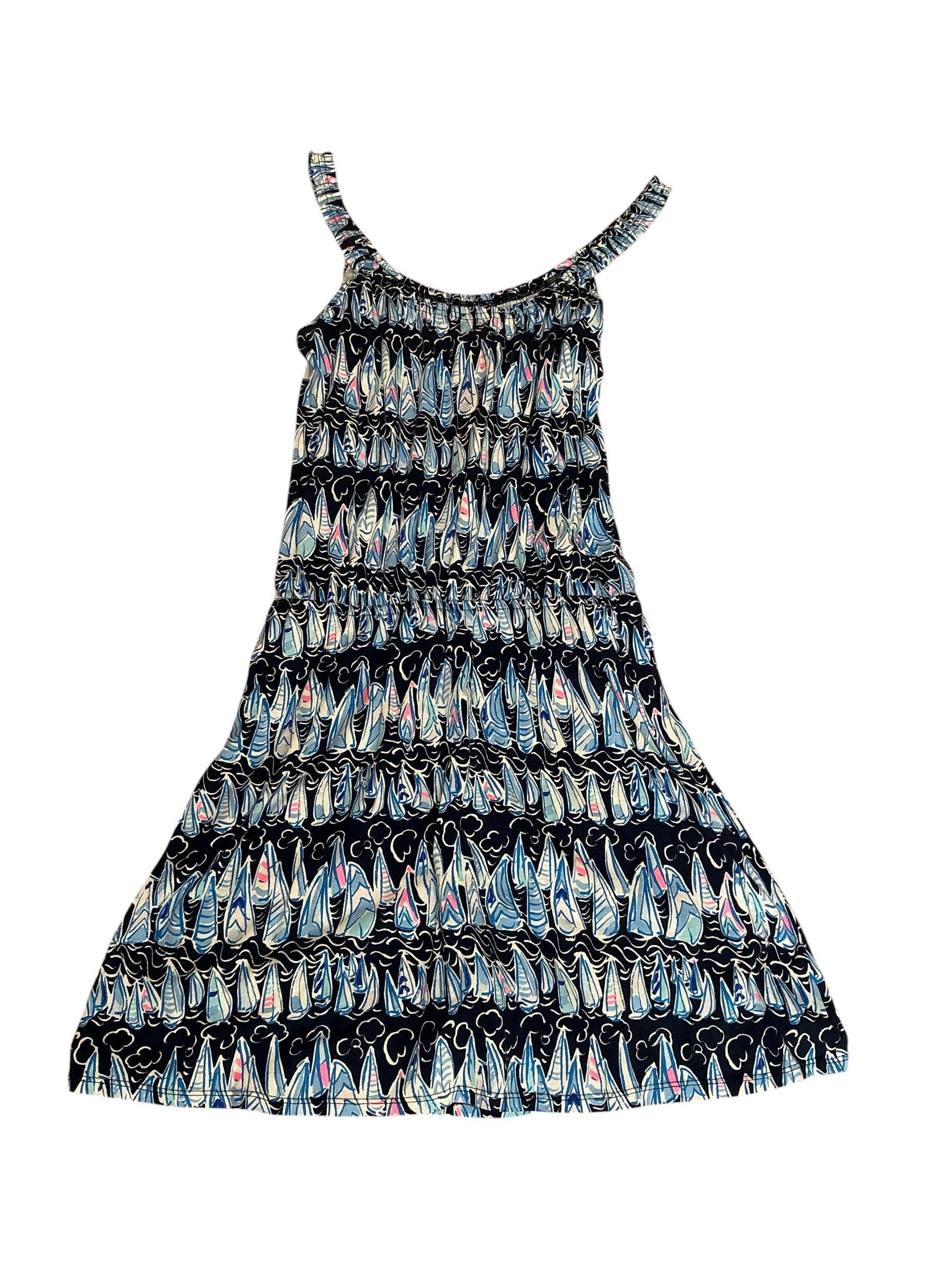 Lilly Pulitzer Loro Romper Low Tide Navy Sails And Stripes - Size M