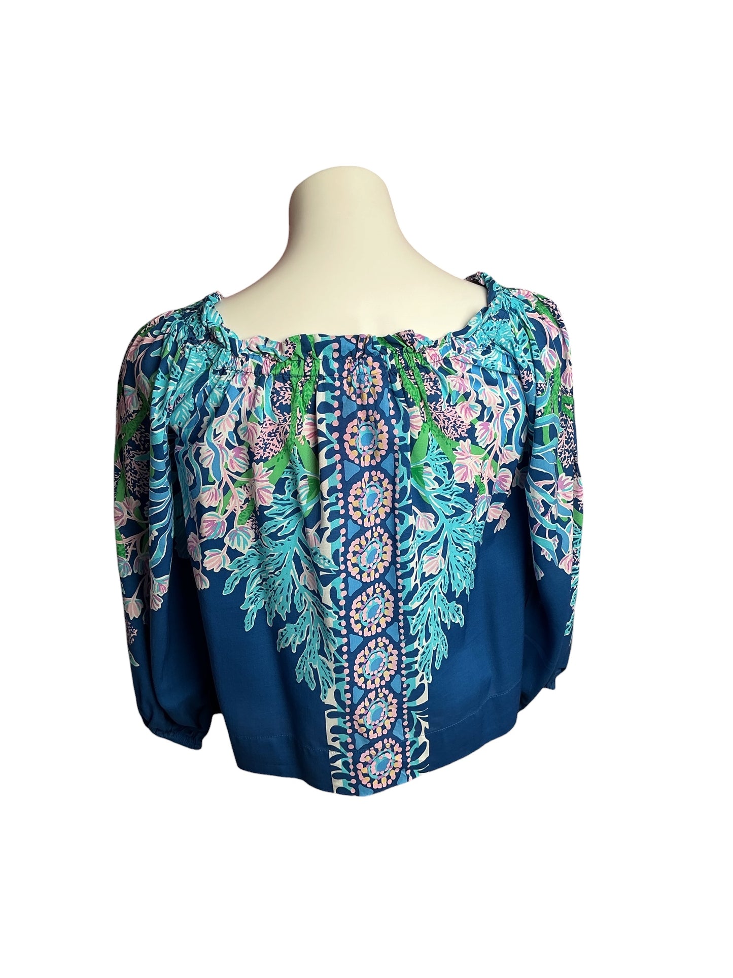 Lilly Pulitzer Marlina Tunic Top, Barton Blue- Seacret Escape Size XS
