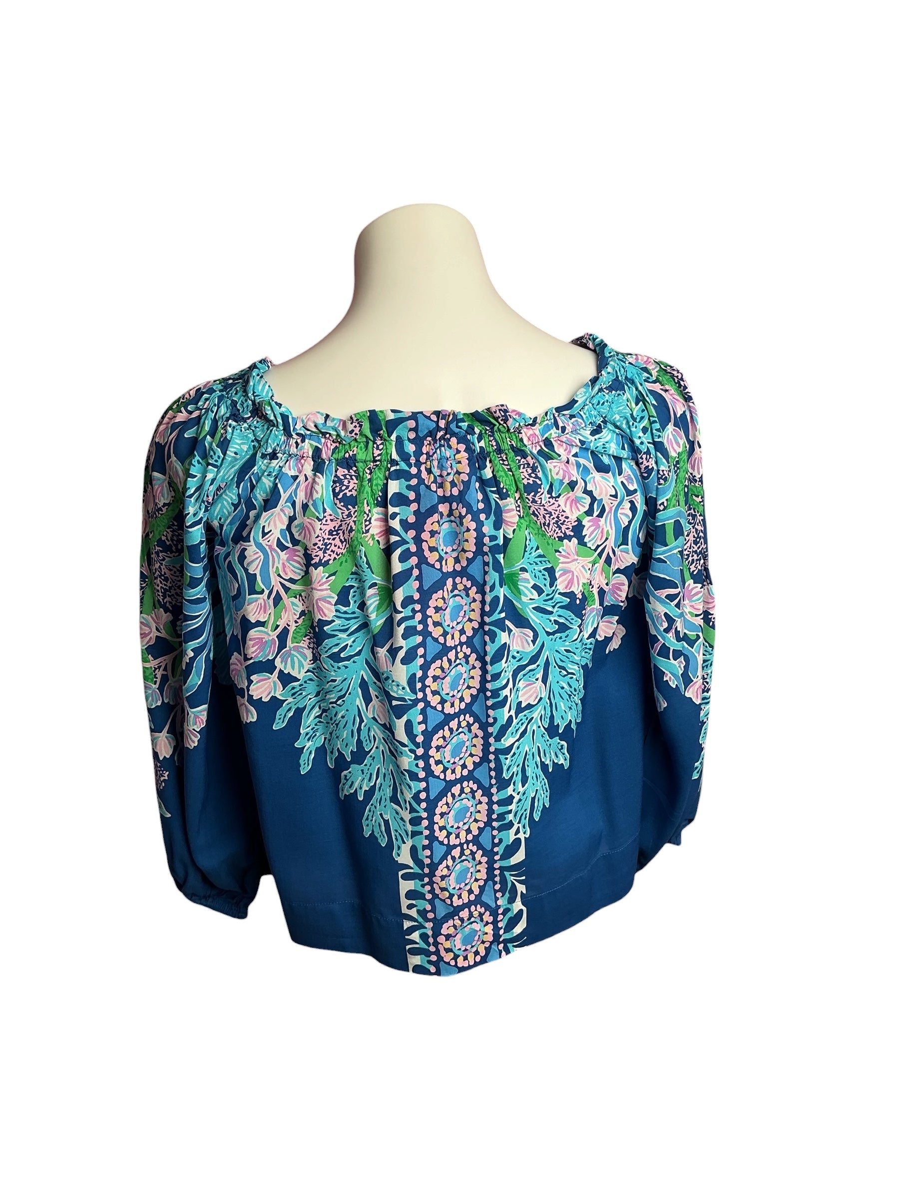 Lilly Pulitzer Marlina Tunic Top, Barton Blue- Seacret Escape Size XS