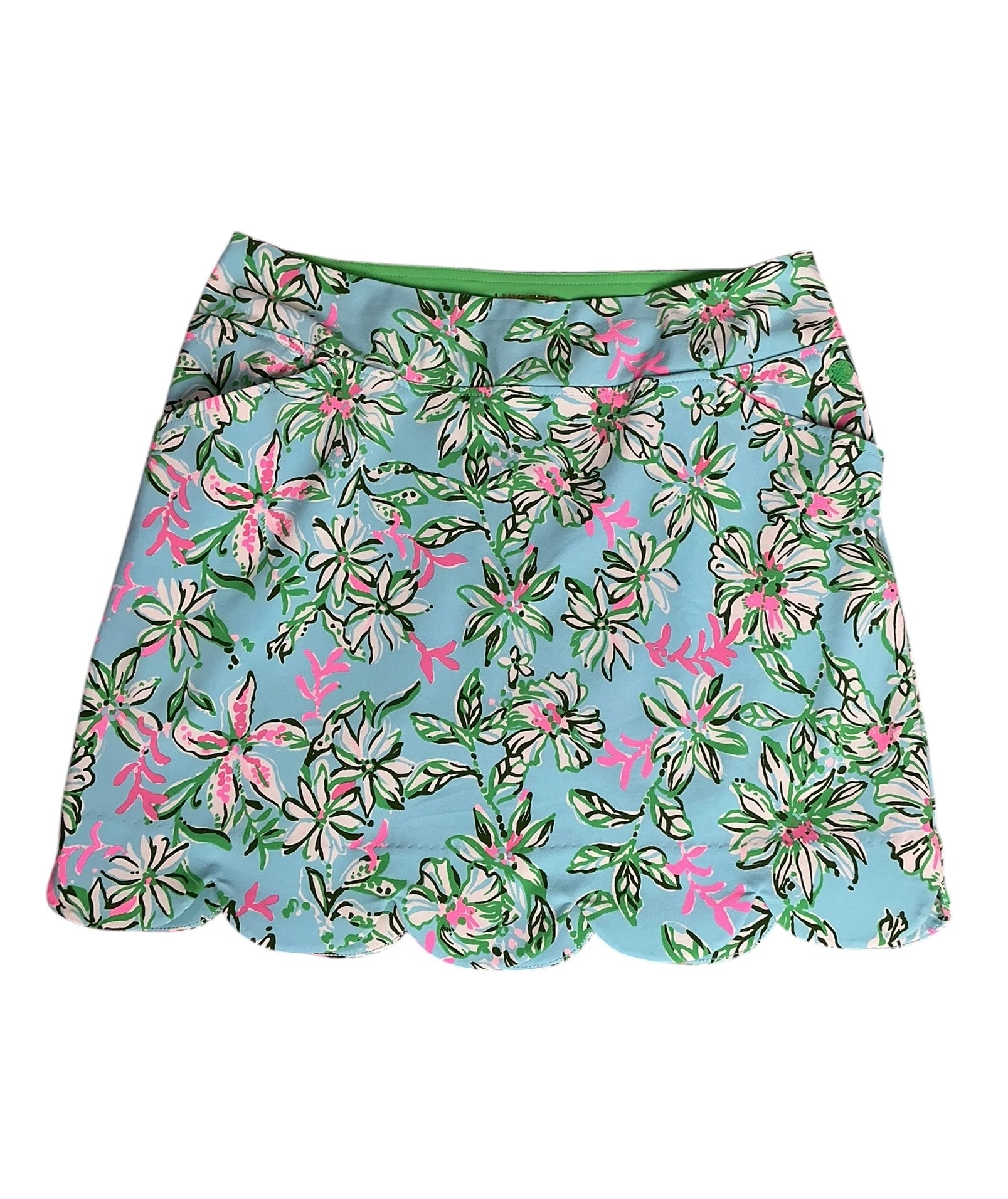 Lilly Pulitzer UPF 50+ Luxletic Monica Scallop Skort Lil Sun Of A Bun - Size 10
