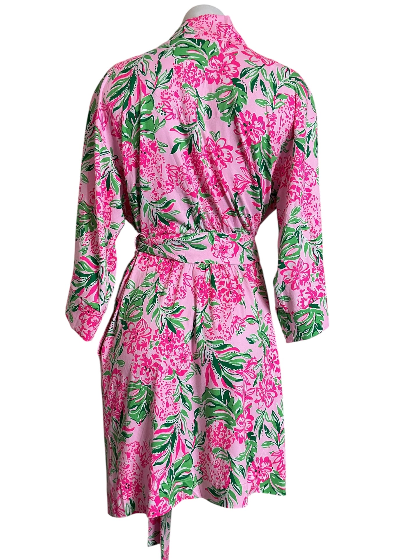 Lilly Pulitzer Cason PJ Robe - Conch Shell Pink Koala La La - Size S/M