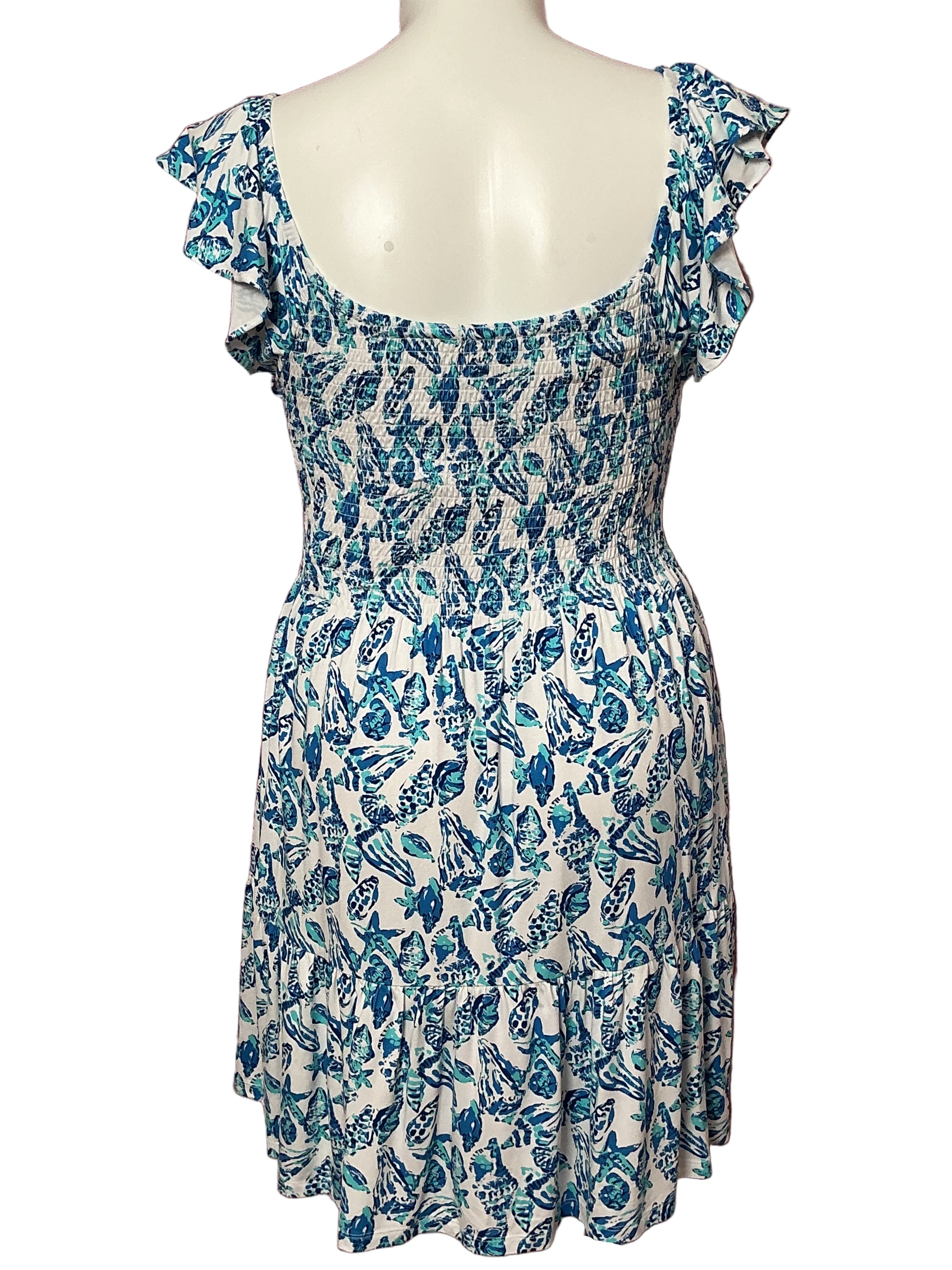 Lilly Pulitzer NWT- Jilly Smocked Dress - Resort White Shell Collector - Size XL