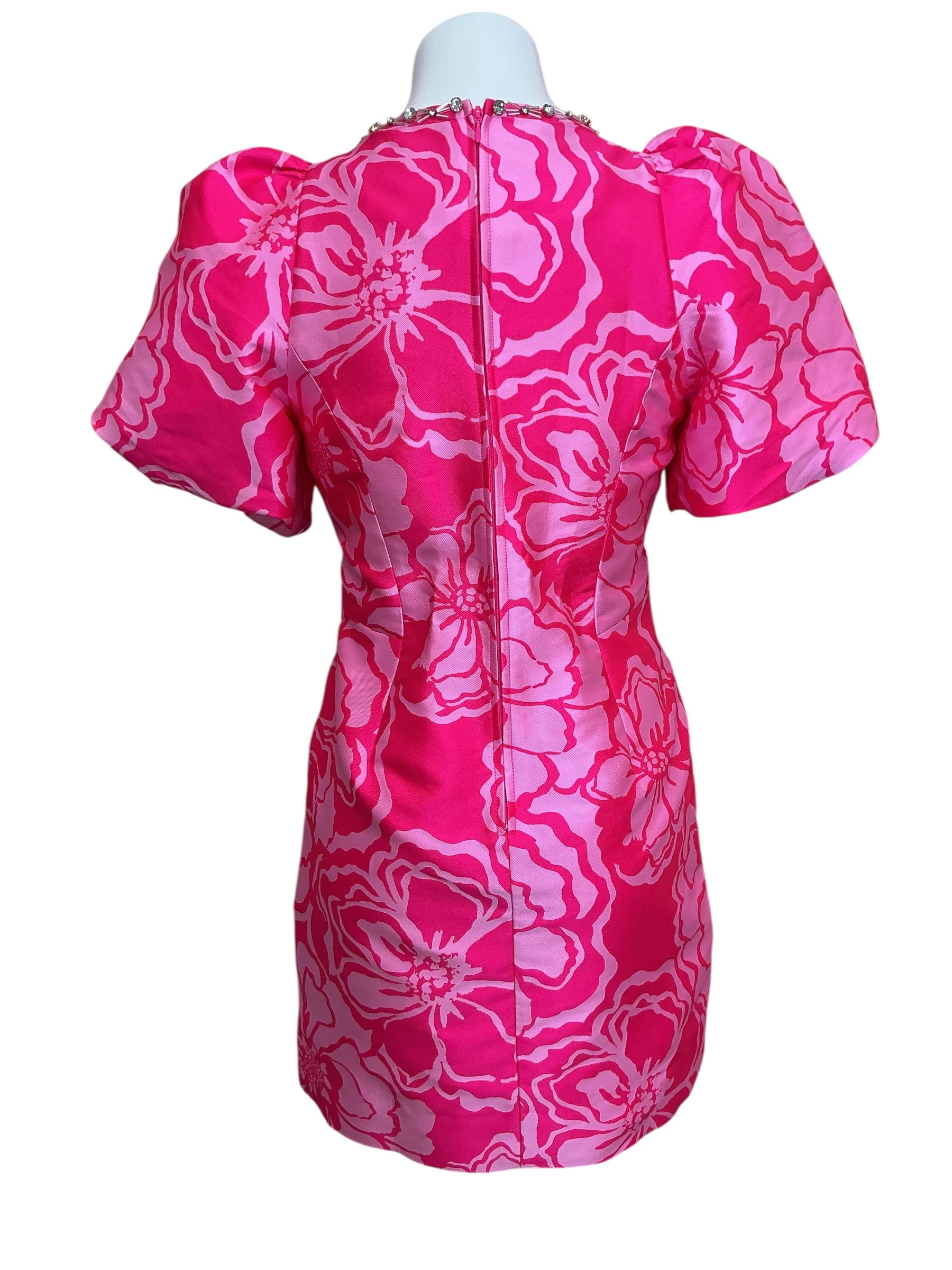Lilly Pulitzer NWT Britnee Jacquard Shift Dress Parigi Pink Go Big Satin Jacquard - Size 2