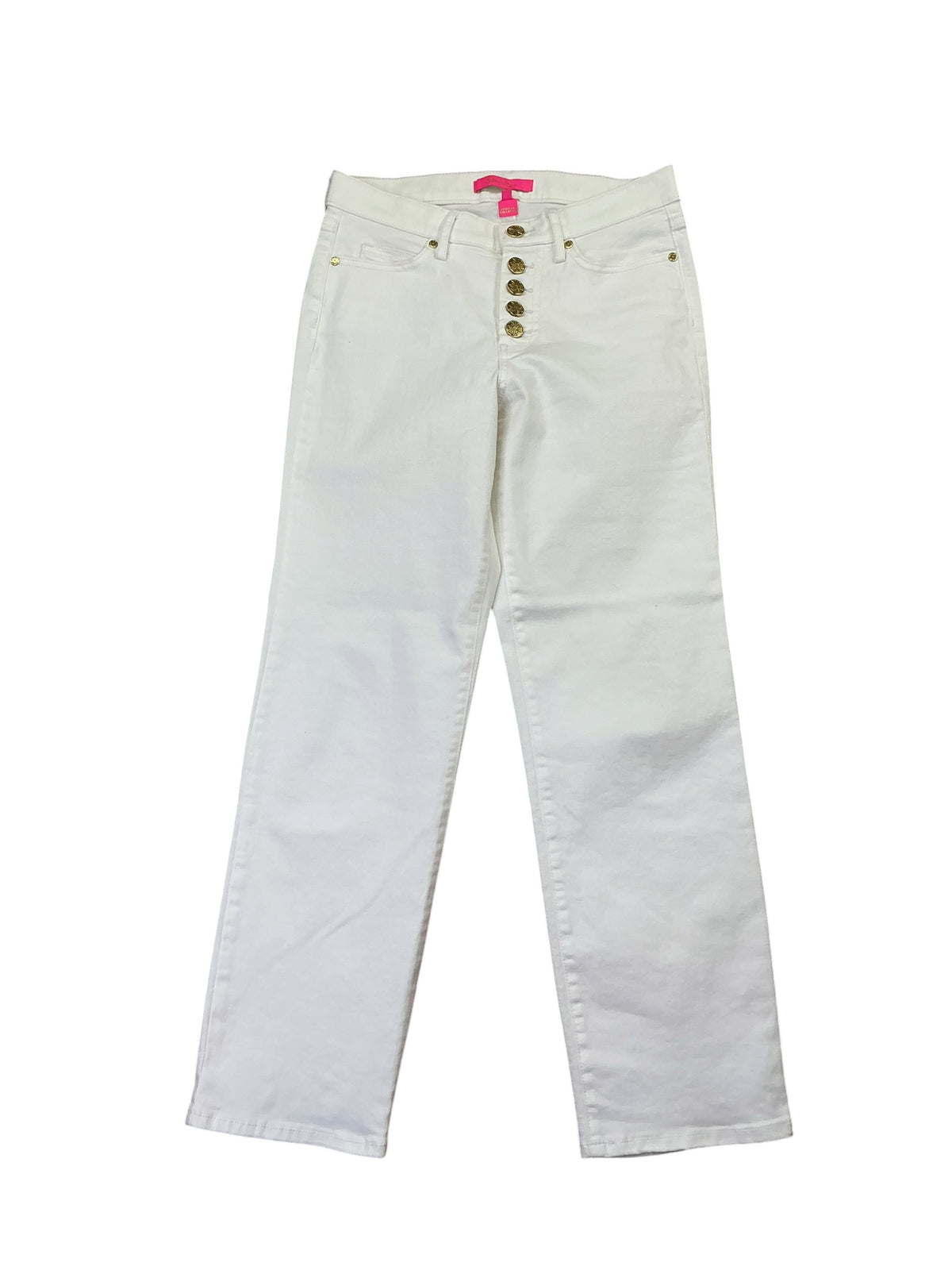 Lilly Pulitzer South Ocean High-Rise Straight Leg Jeans Resort White - Size 0