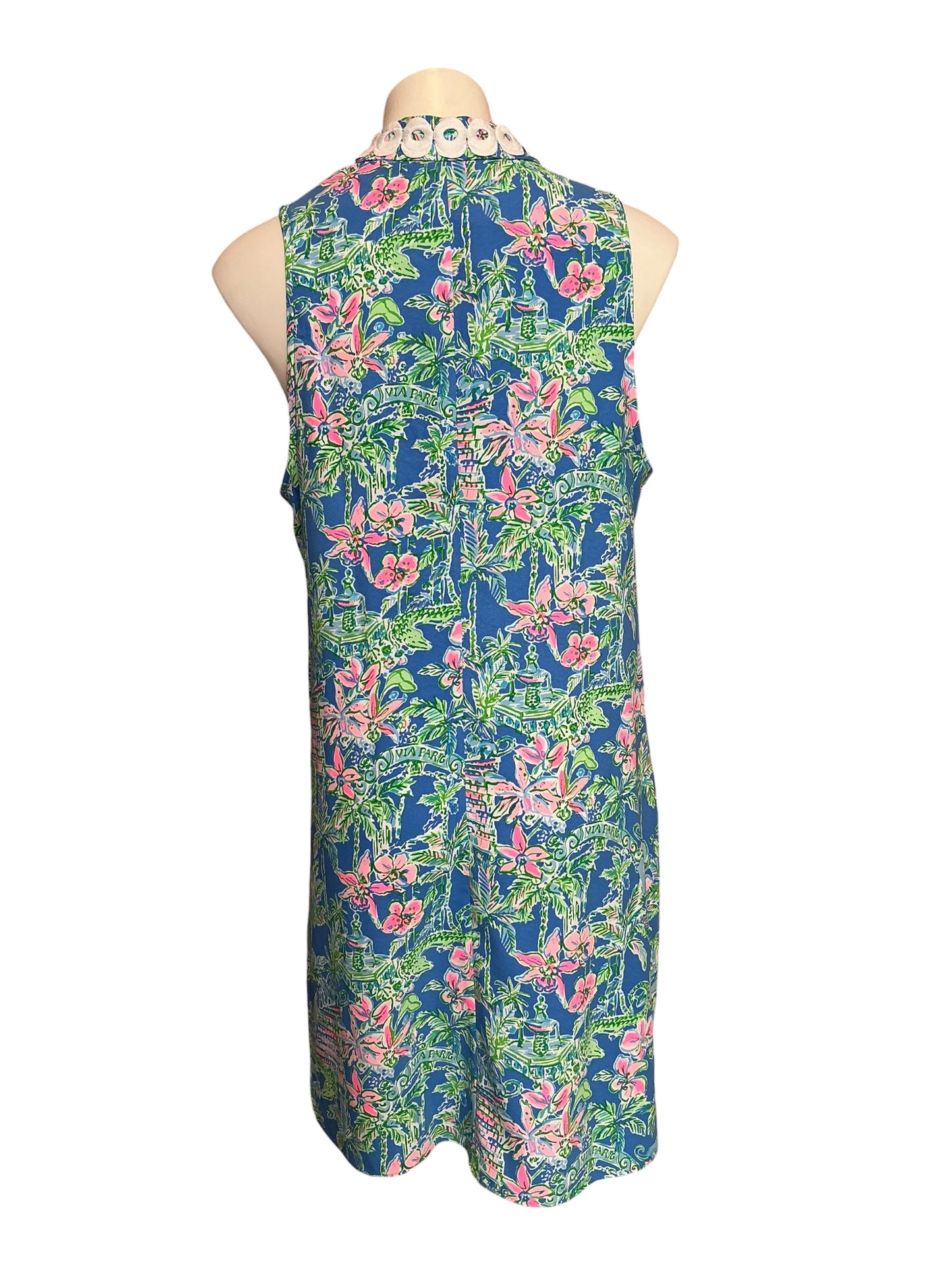 Lilly Pulitzer NWT Jane Shift Dress Boca Blue Beneath The Bougainville - Size 14