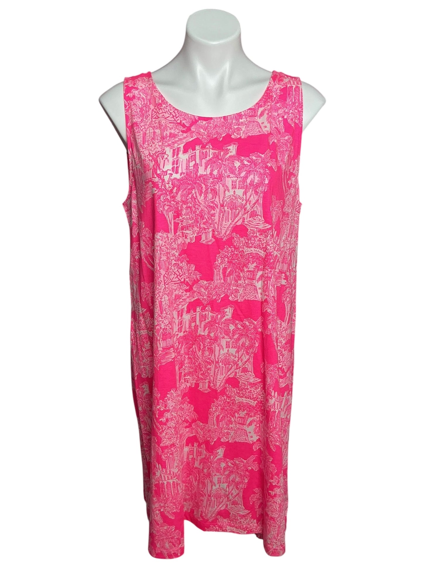 Lilly Pulitzer NWT Kristen Dress Roxie Pink PB Anniversary Toile - Size XL
