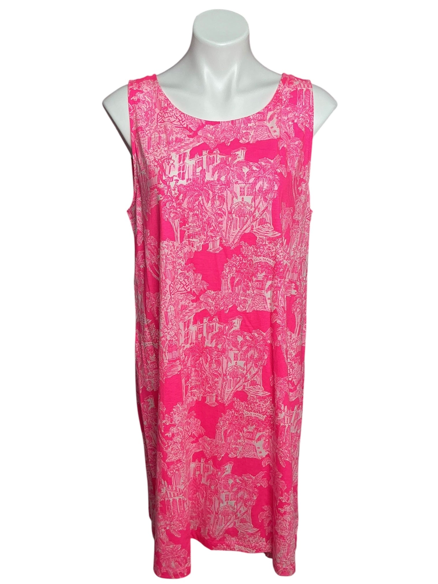 Lilly Pulitzer NWT Kristen Dress Roxie Pink PB Anniversary Toile - Size XL