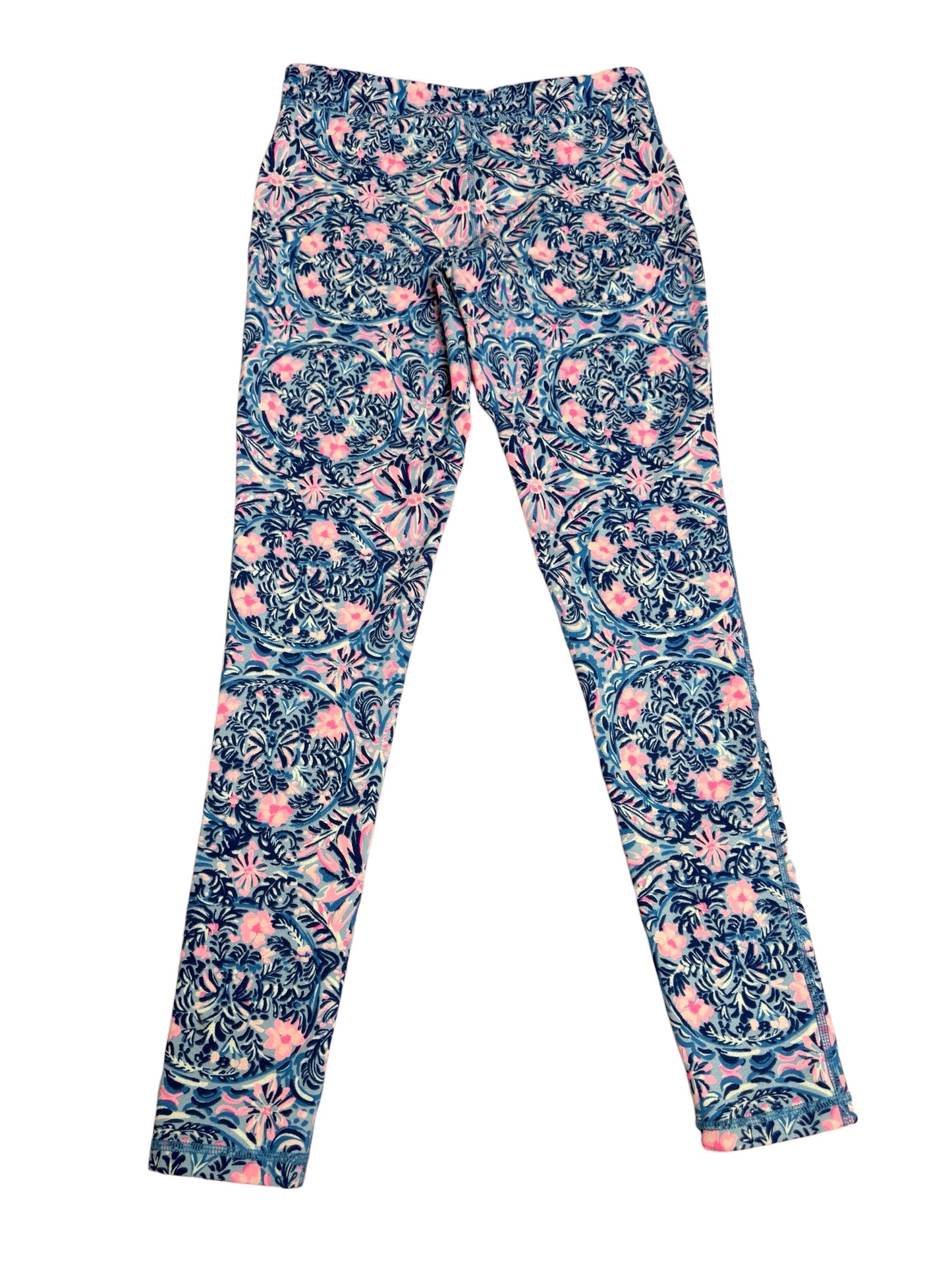 Lilly Pulitzer Girls Luxletic Weekender Leggings, Blue Periwinkle- Takin It Easy Size XL (12-14)