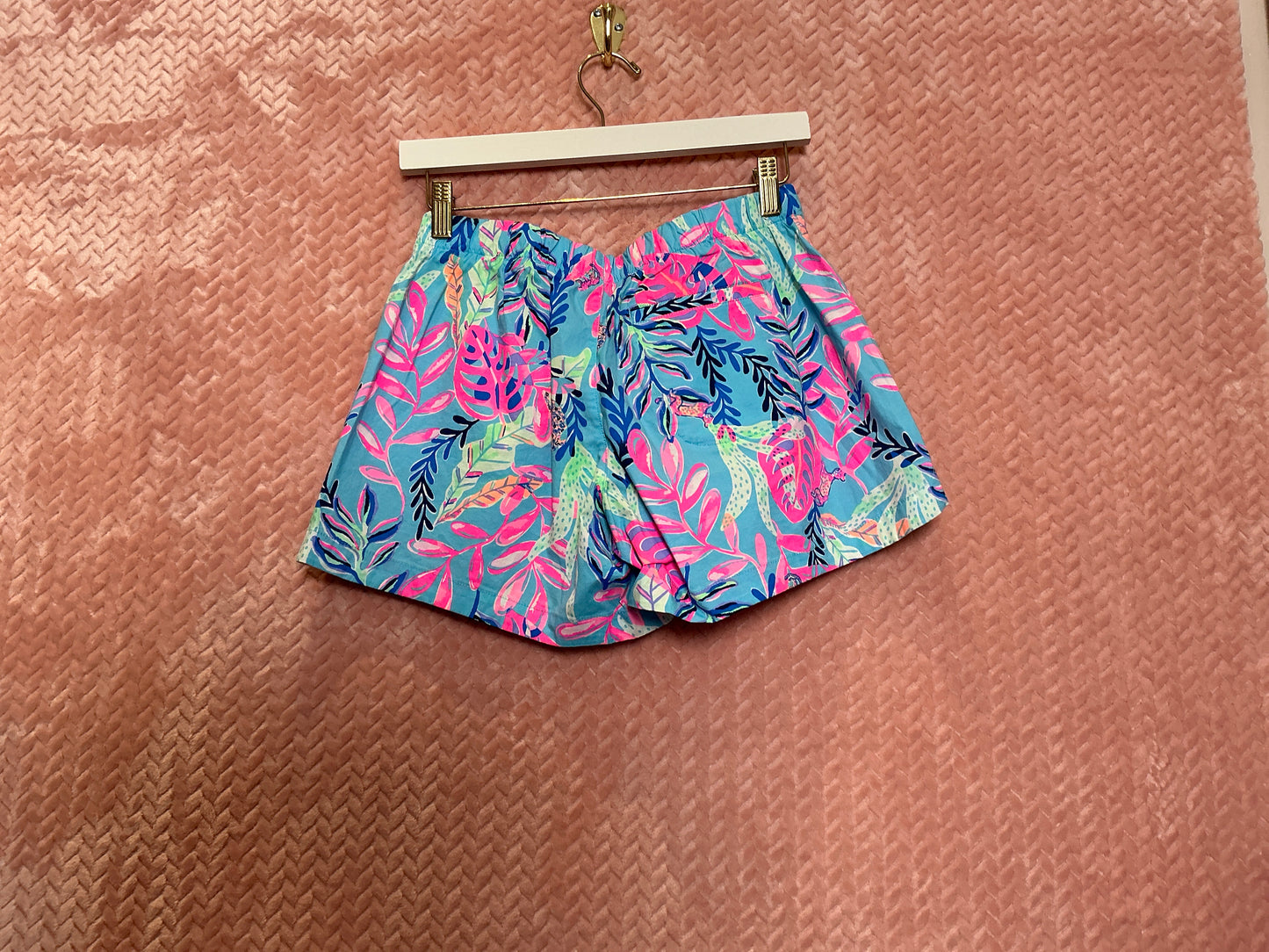 Lilly Pulitzer NWT Ocean View Short Porto Blue You’ve Been Spotted - Size S