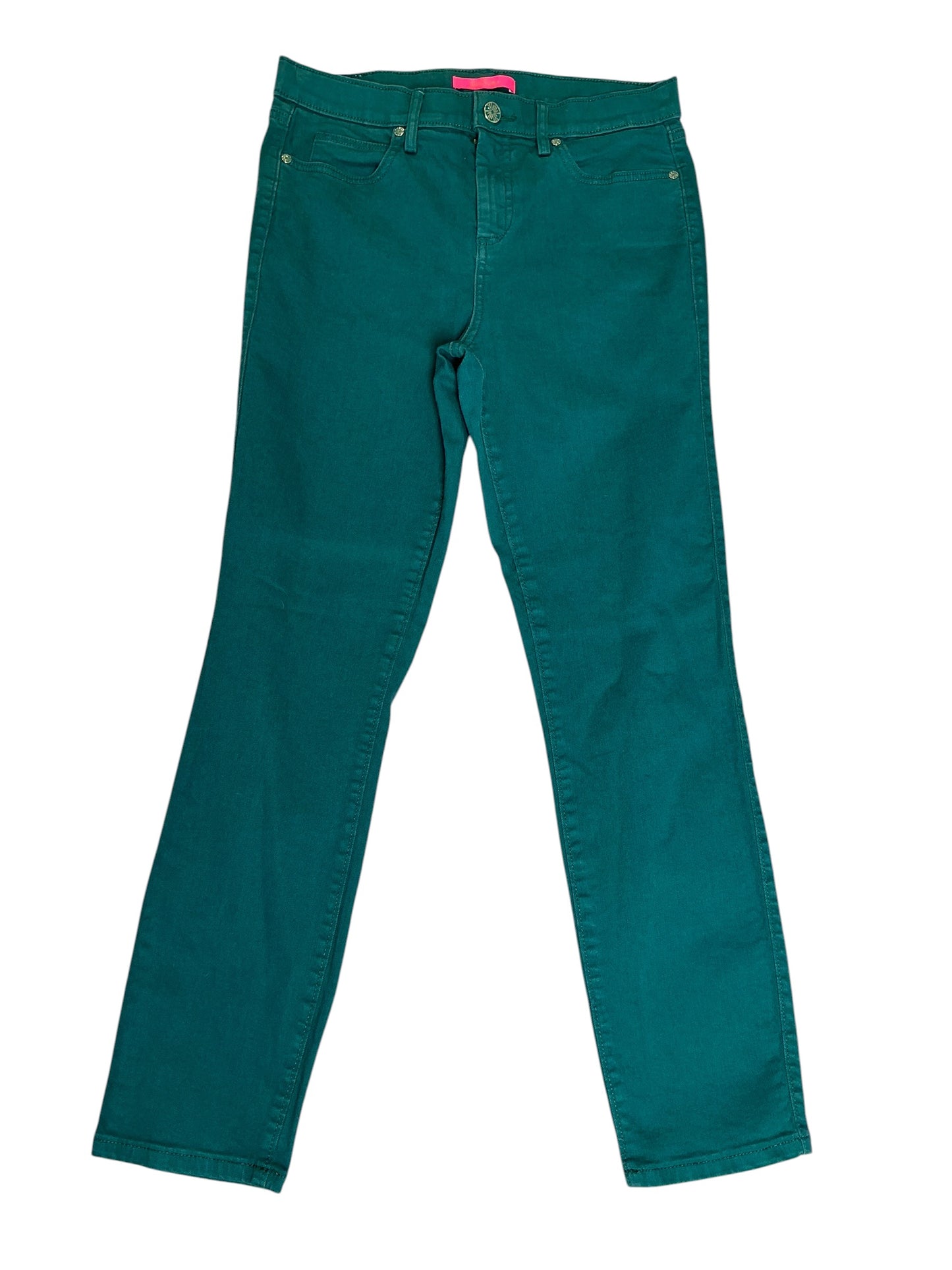 Lilly Pulitzer South Ocean High-Rise Skinny Jean Agate Green - Size 8