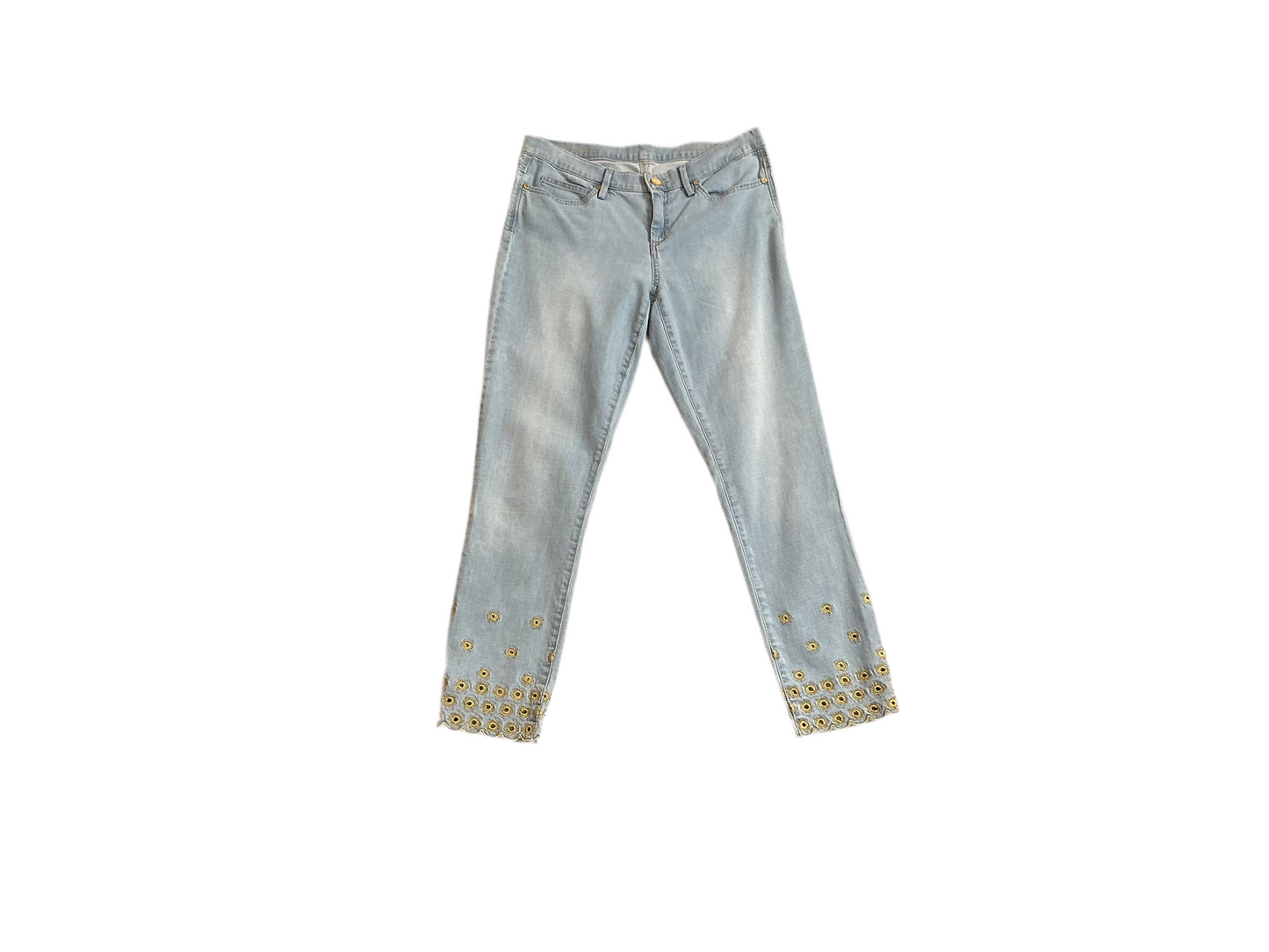 Lilly Pulitzer South Ocean Skinny Crop Pants Seagate Starburst - Size 10