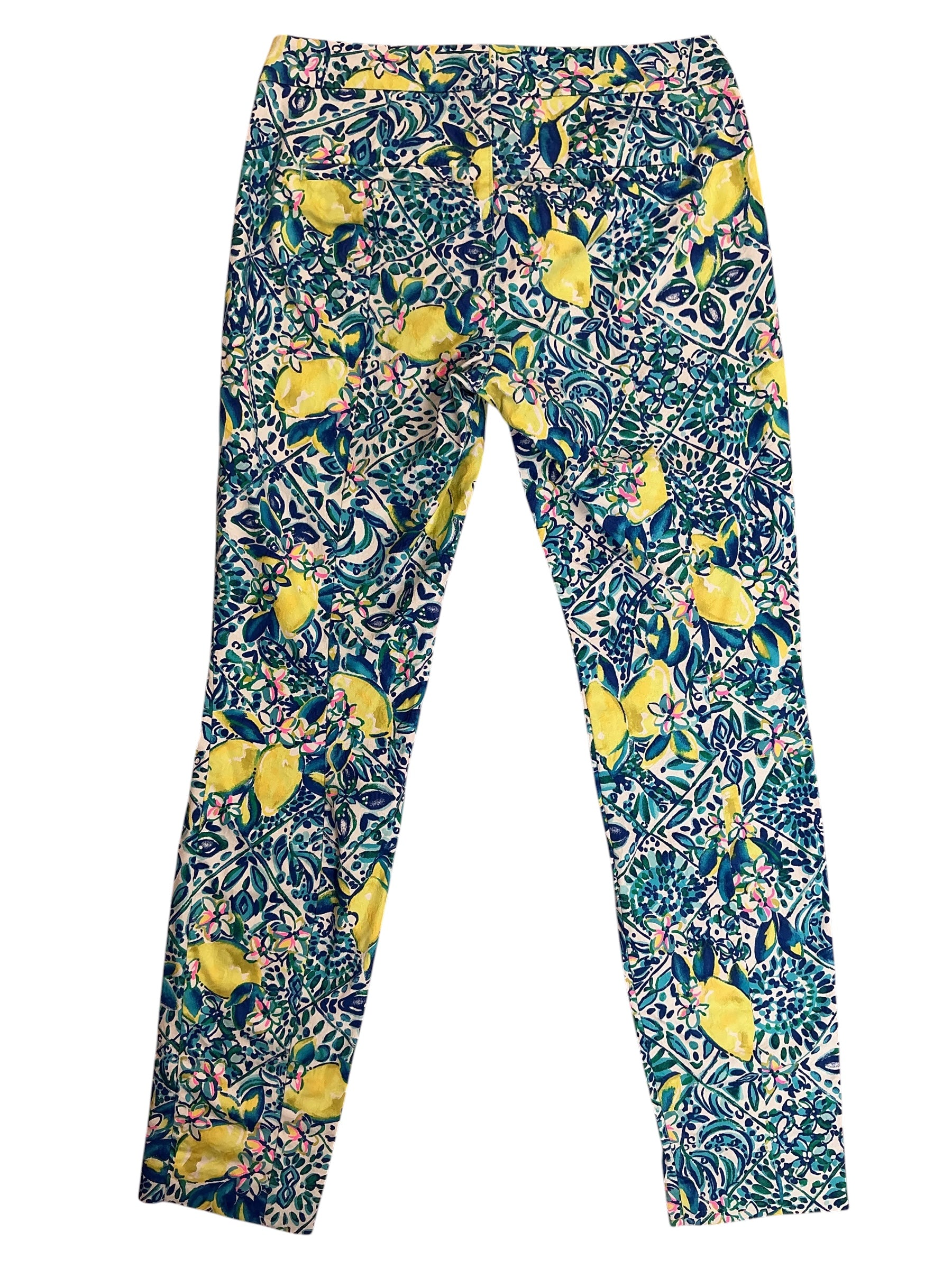 Lilly Pulitzer Kelly Skinny Ankle Pants Resort White Zest For Life - Size 2