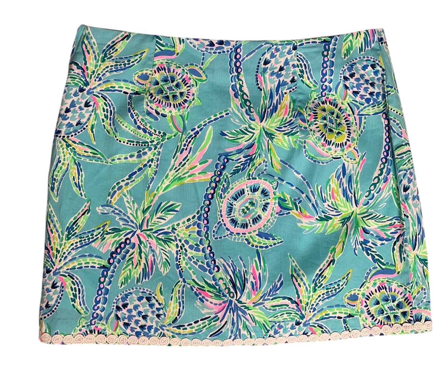 Lilly Pulitzer Patty Skort Bermuda Blue Turtle Szn - Size 8