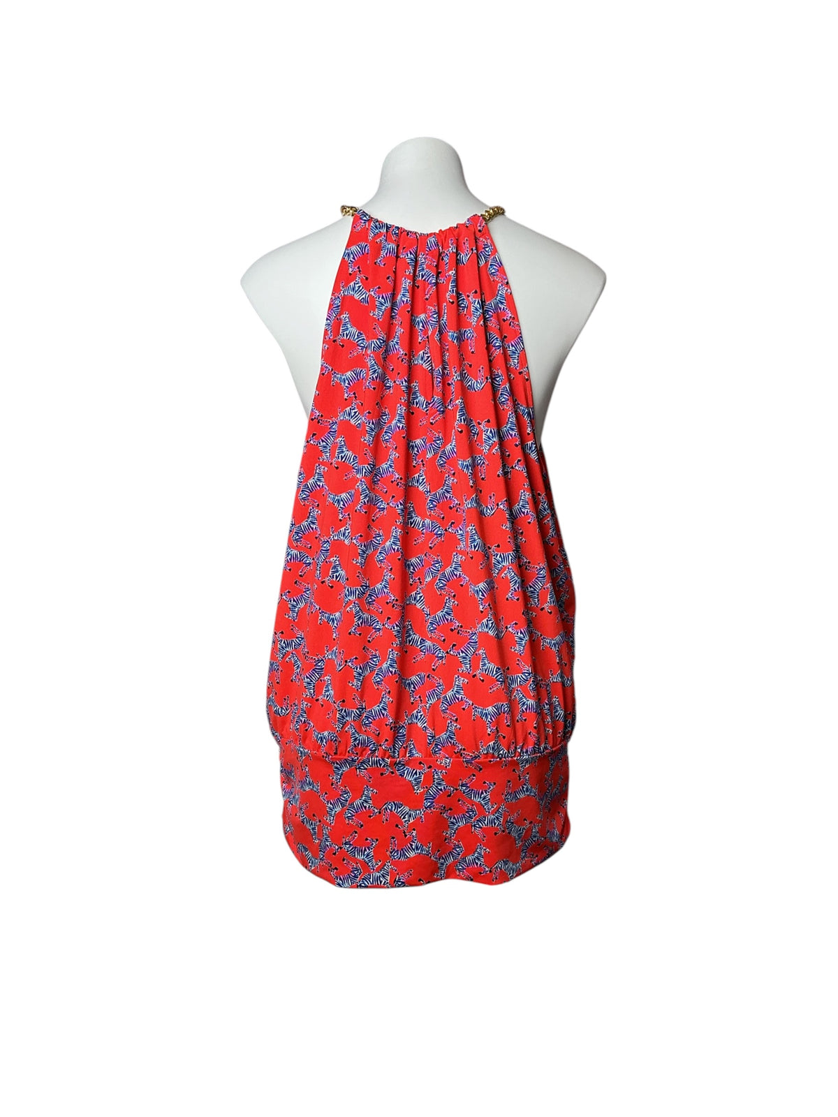 Lilly Pulitzer Bowen Halter Top Picante Coral Heebee Zeebees - Size XL