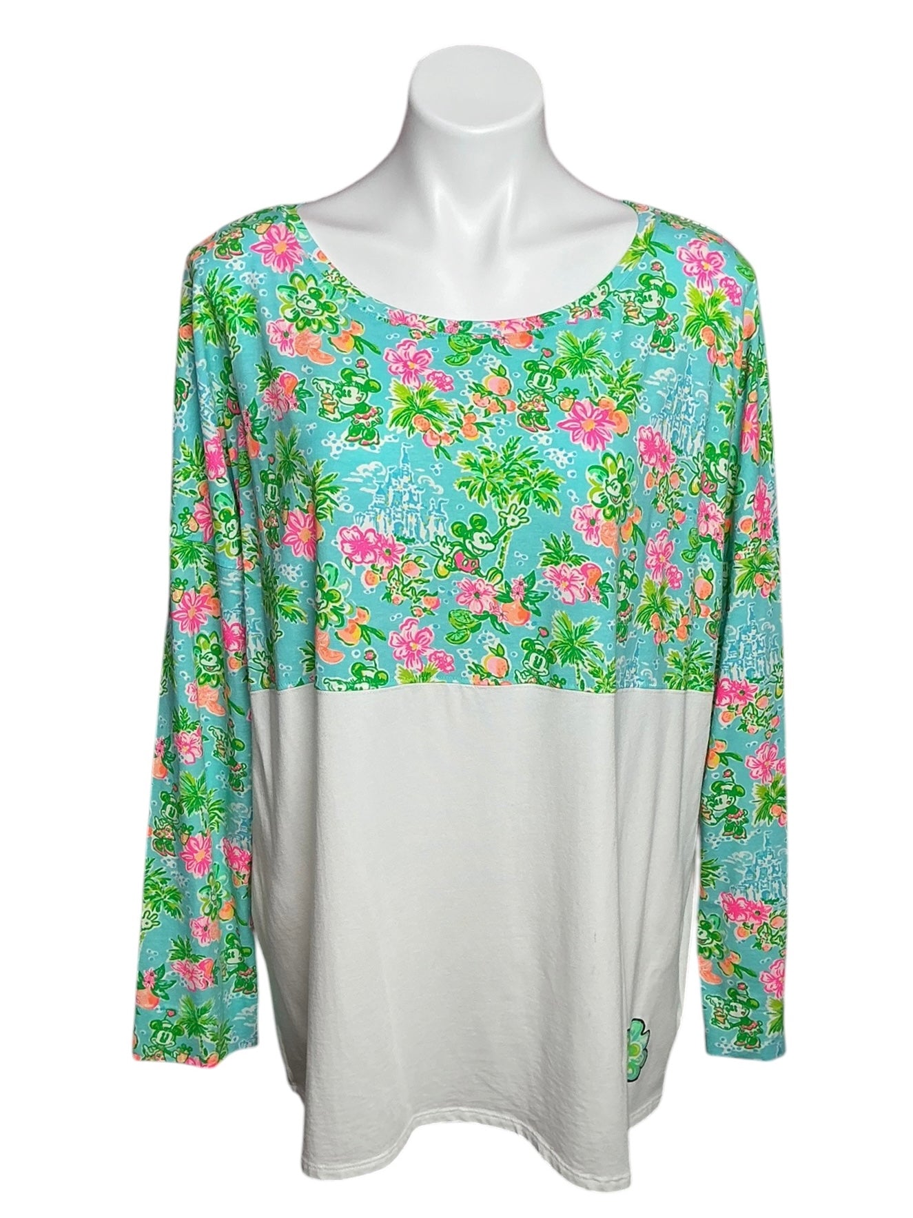 Lilly Pulitzer NWT Finn Top Blue Ibiza Lilly Loves Disney - Size XXL
