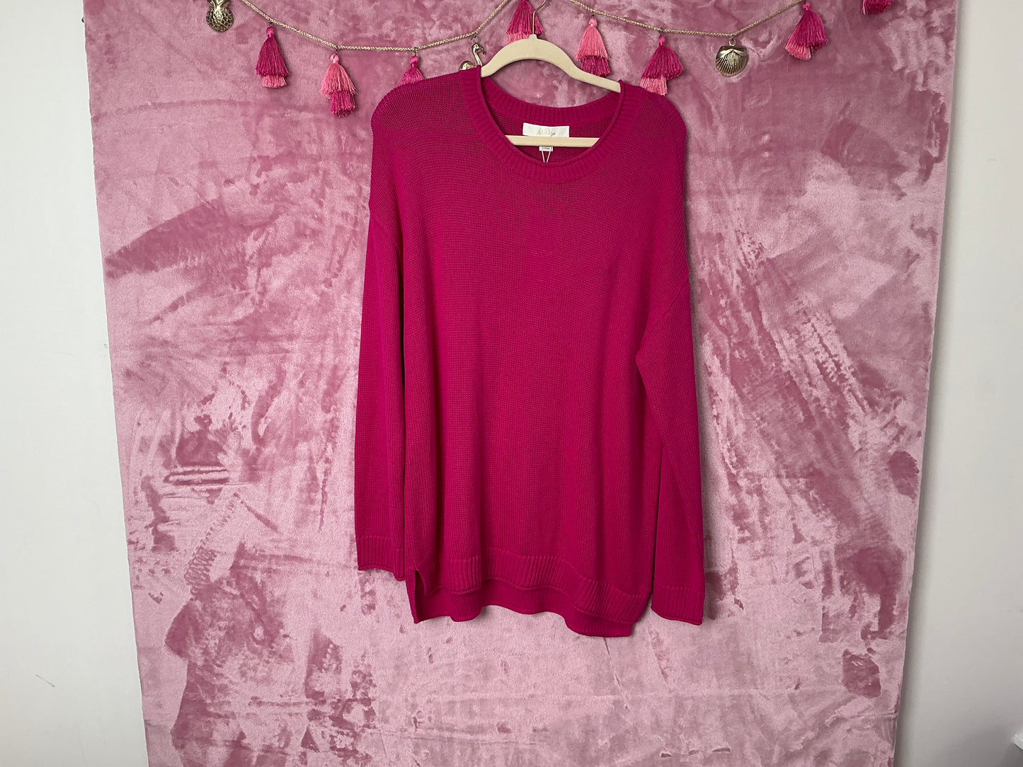 Lilly Pulitzer Sweater NWT - Bayport Sweater - Mystique Pink - Size XL