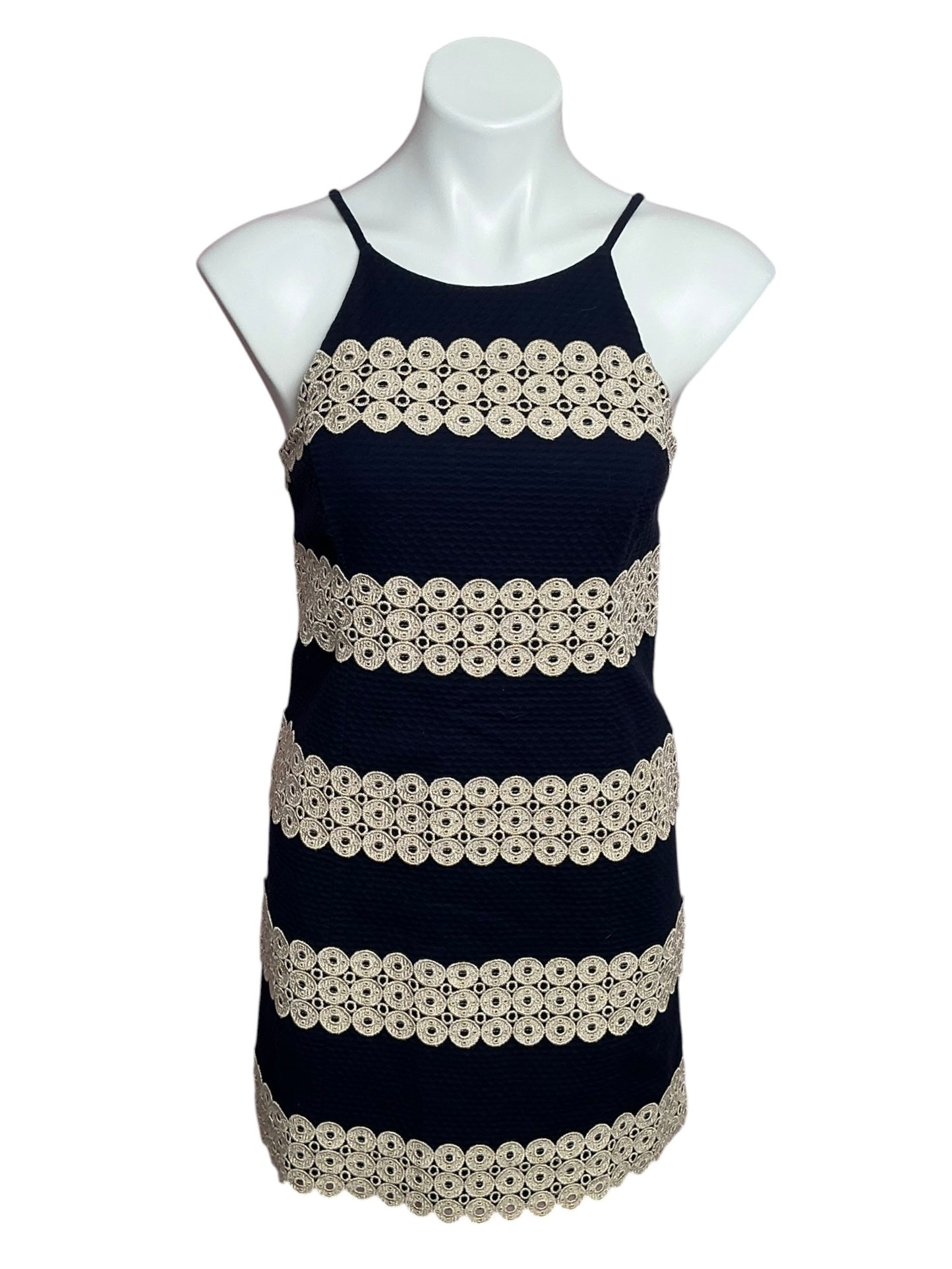 Lilly Pulitzer Annabelle Shift Dress True Navy Annabelle Stripe - Size 0