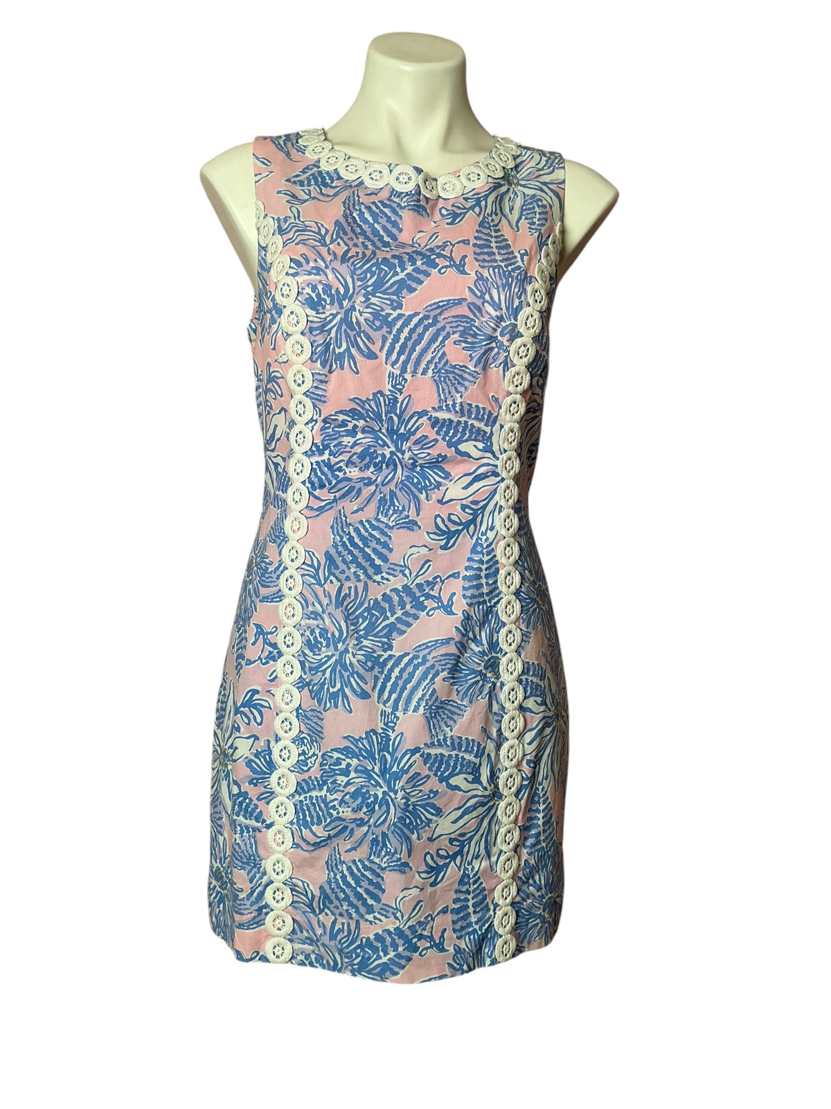 Lilly Pulitzer Ciaran Shift Romper Conch Shell Pink Up Scale - Size 8
