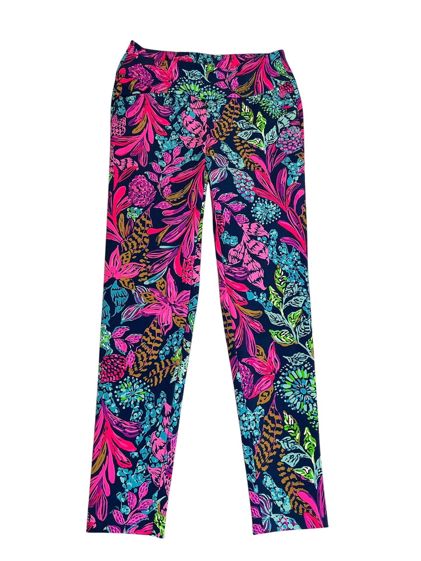 Lilly Pulitzer UPF 50+ Luxletic Corso Pant Aegean Navy Calypso Coast Golf - Size 2