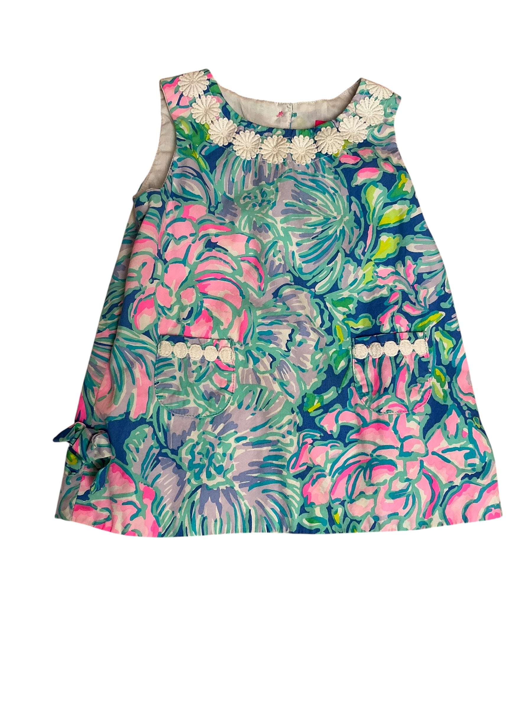Lilly Pulitzer Baby Lilly Shift Dress Swizzle In - Size 6-12m As Is