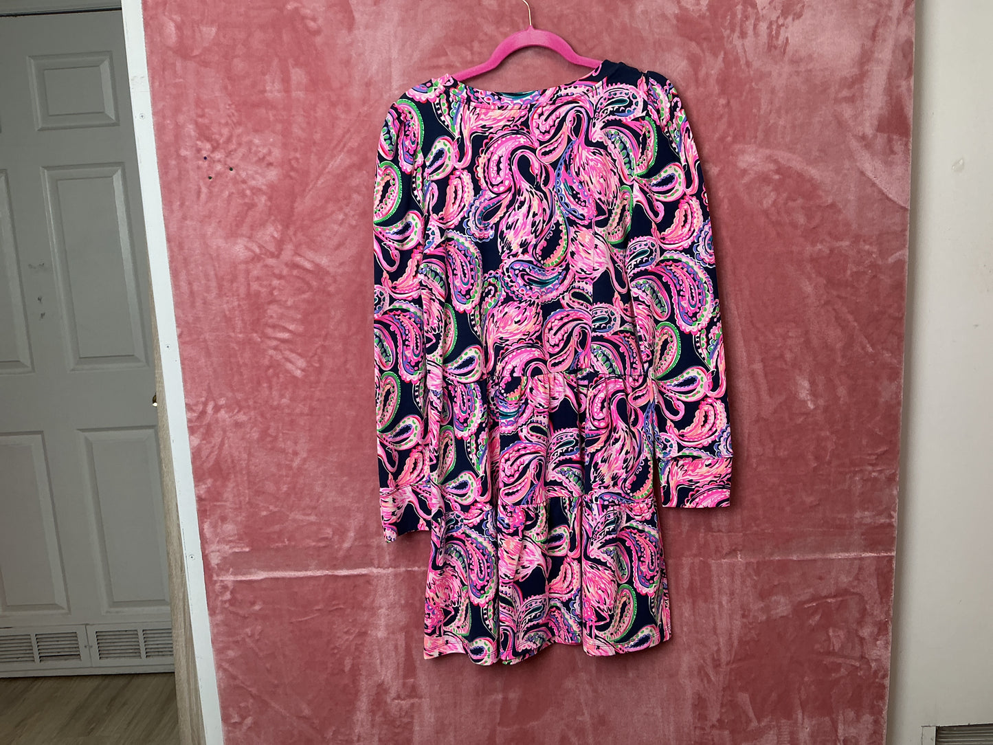 Lilly Pulitzer NWT UPF 50 + Arlette Dress High Tide Navy Flock To The Top - Size M