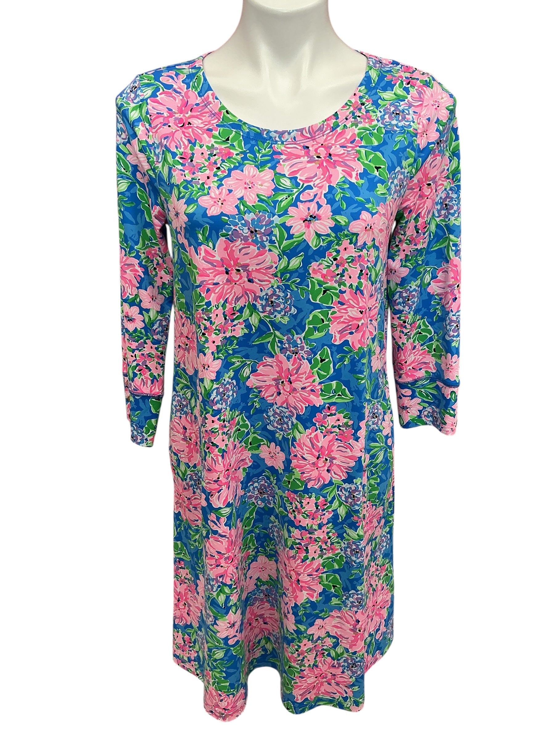 Lilly Pulitzer NWT Solia ChillyLilly UPF 50+ Dress Multi Spring In Your Step - Size M