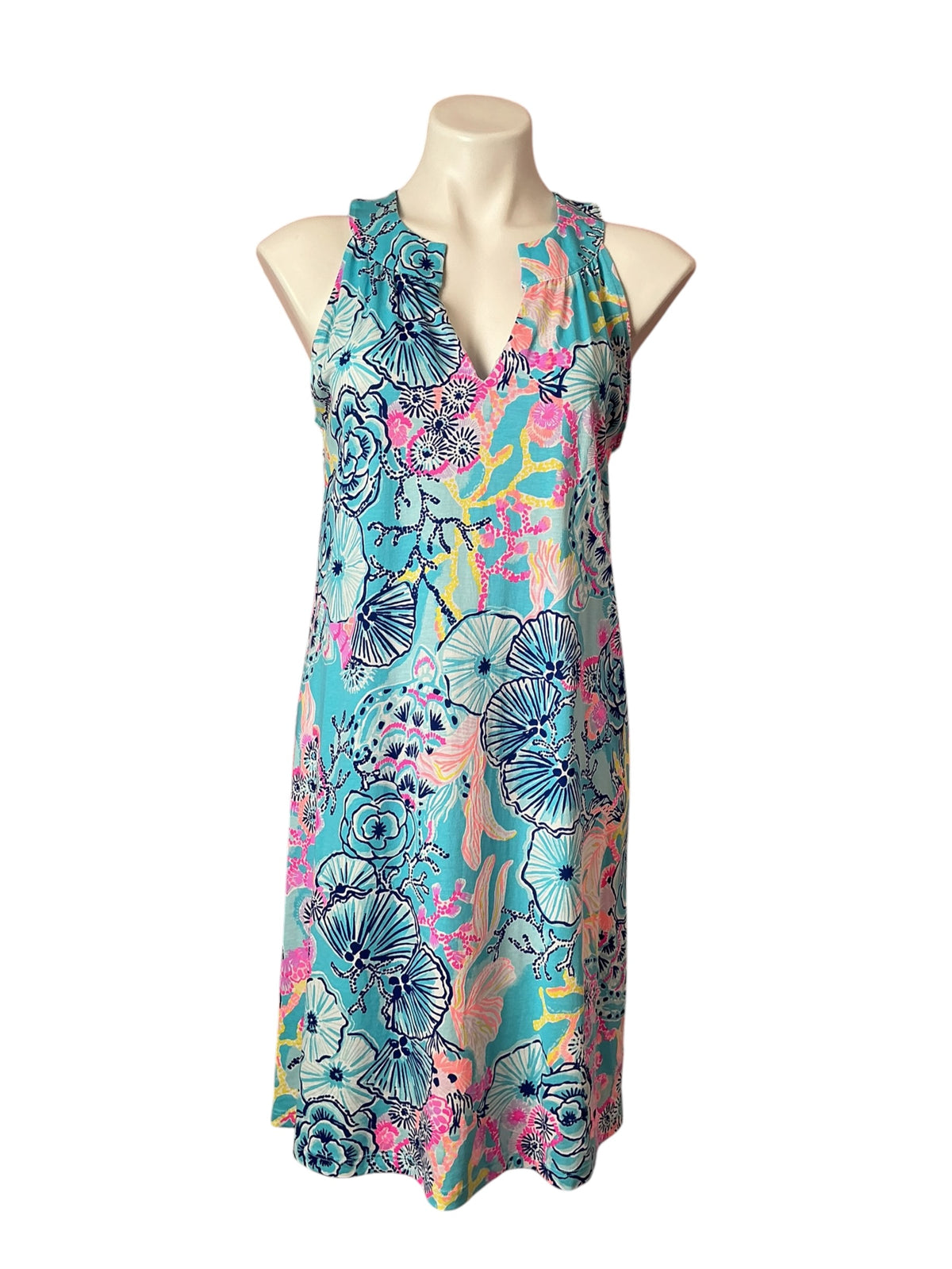 Lilly Pulitzer Ross Shift Dress Bali Blue Once Upon A Tide - Size M