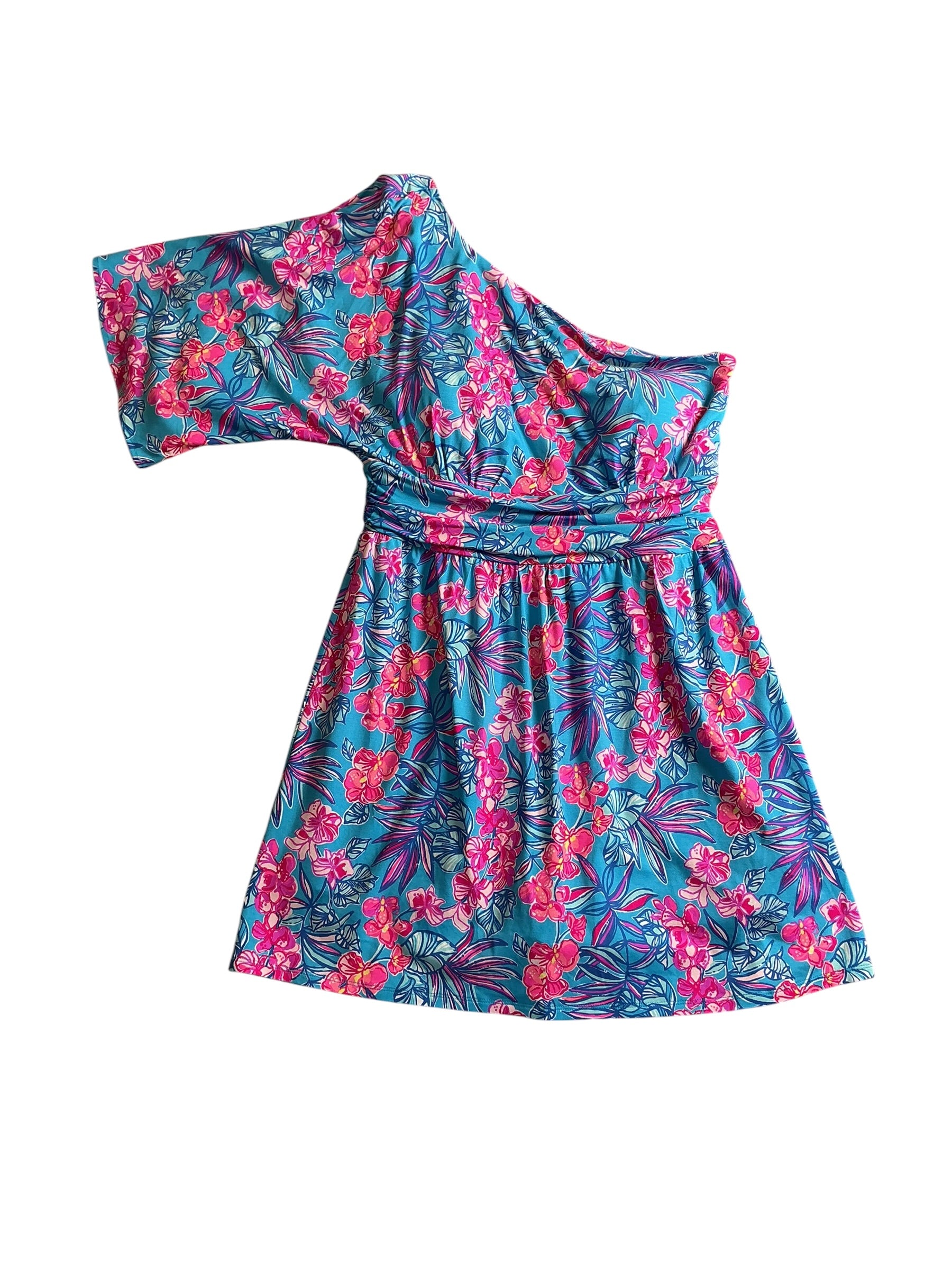 Lilly Pulitzer NWT Niki One Shoulder Romper - Cumulus Blue Orchid Oasis - Size 10